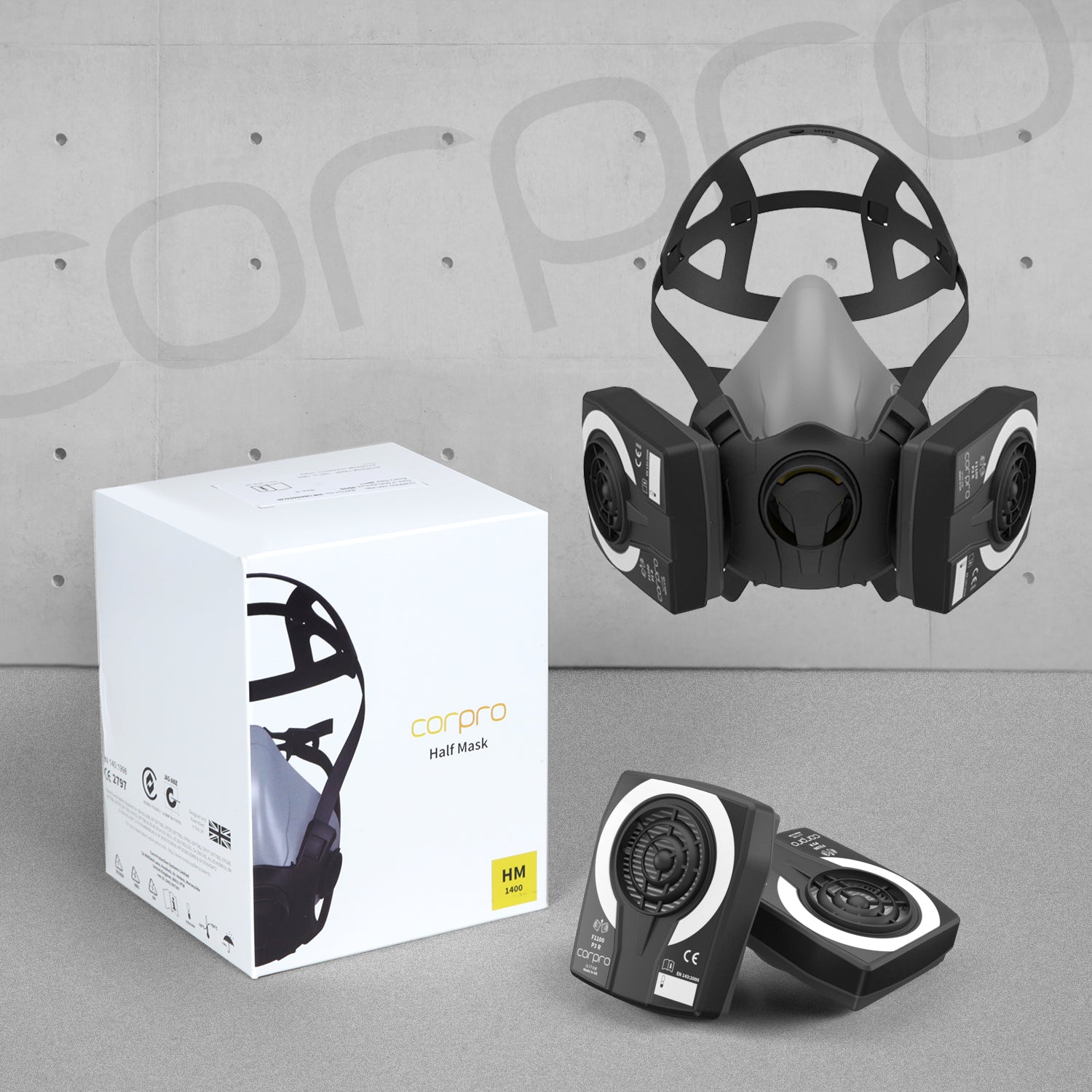 Corpro - Half Face Mask HM1400 - Small, Medium & Large Available