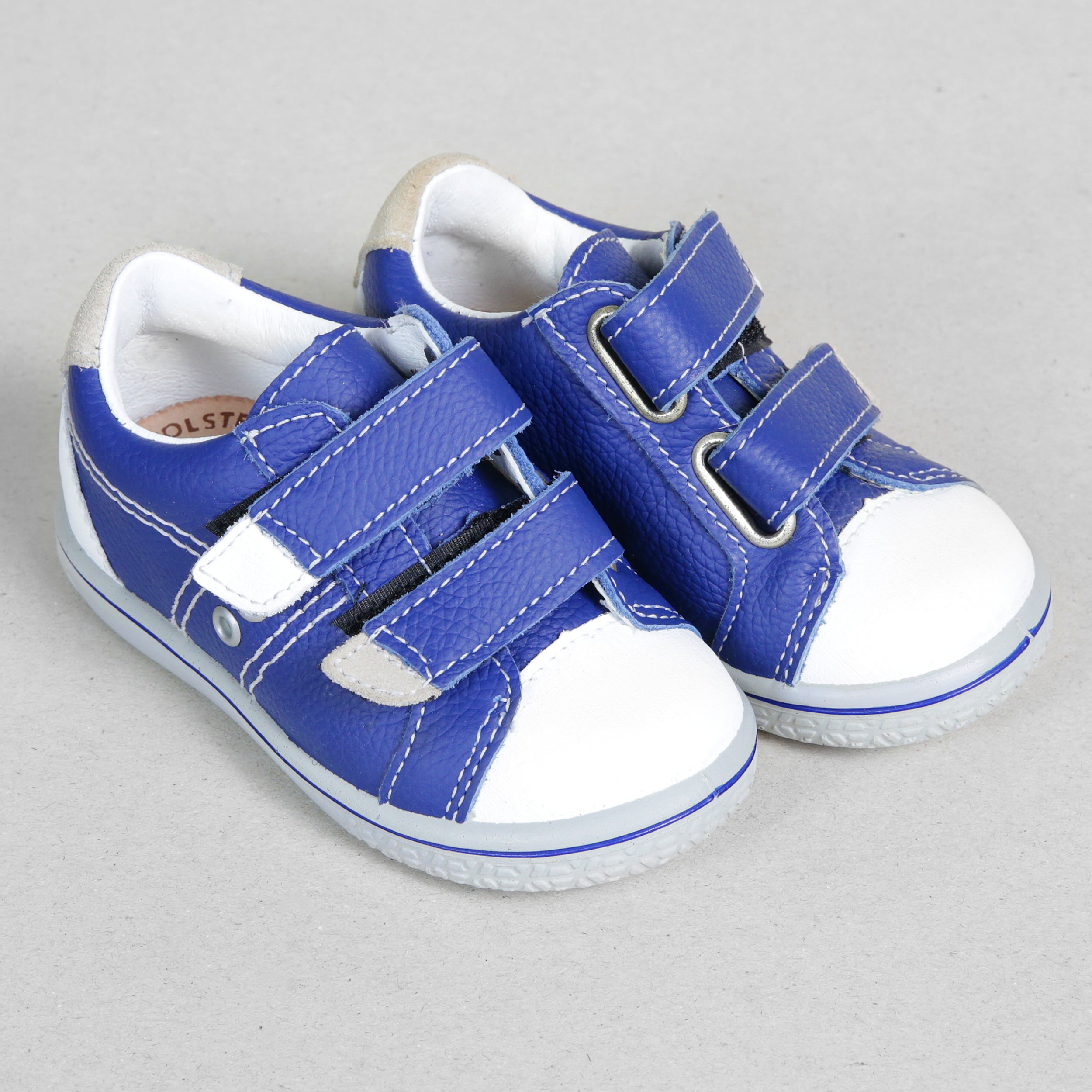 Ricosta Nippy Kids Boys Light Blue & White Leather Trainers UK 4 / EUR 20