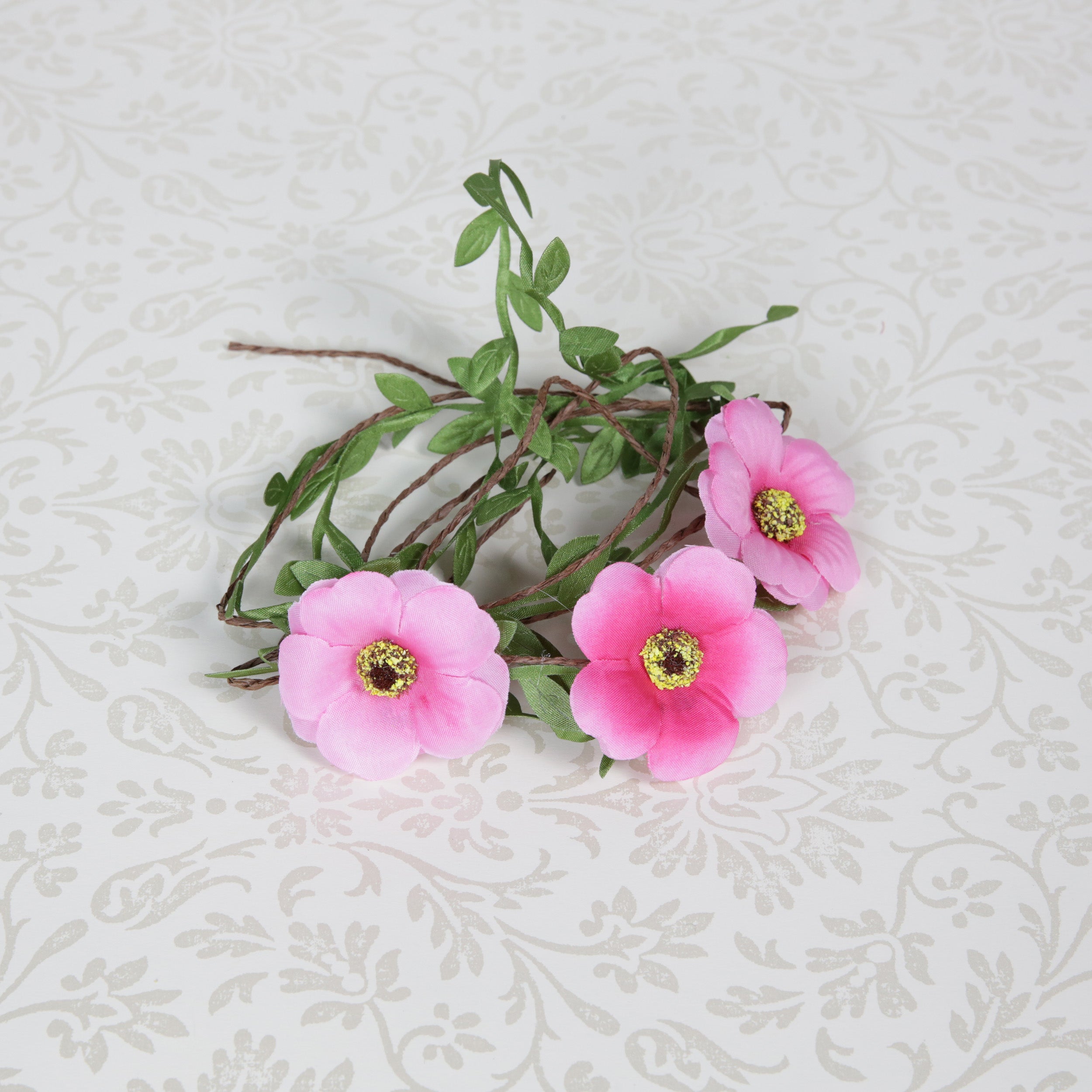 Pansy Flower Braided Hair Garlands  - Pack of 12