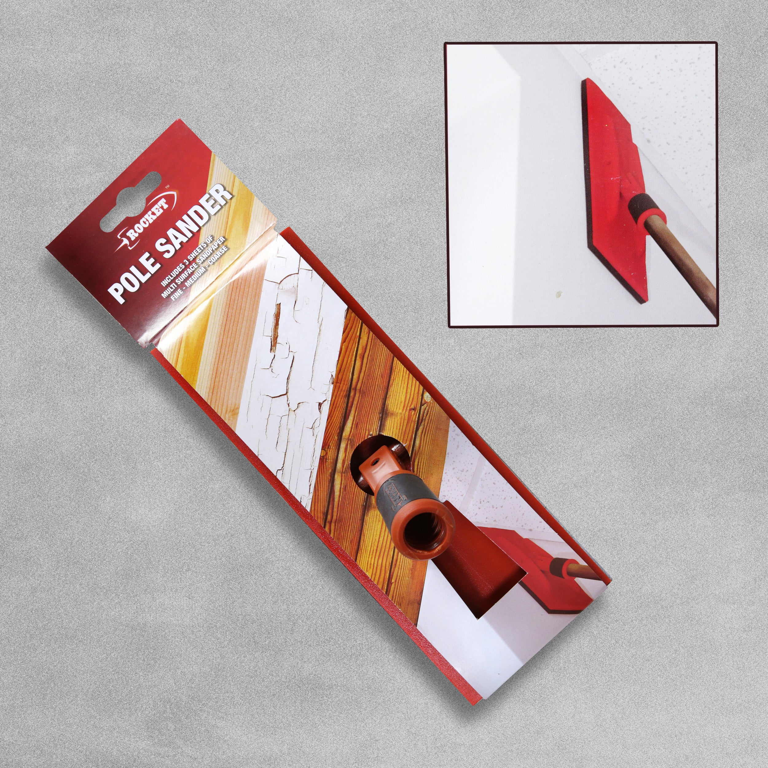 Rocket Mouse Pole Sander with 3 Sanding Sheets