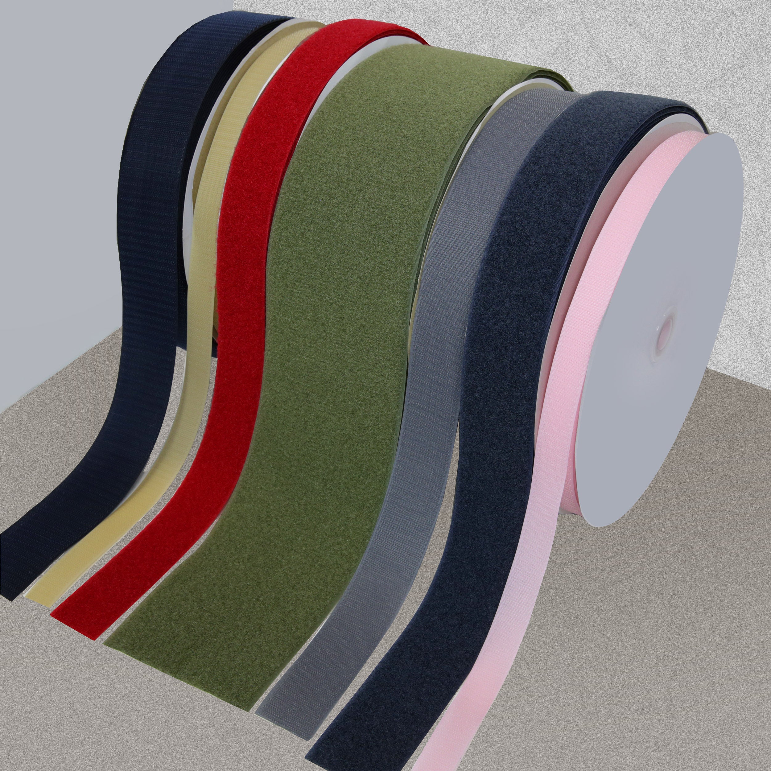 25 Metre Rolls - Kwik Grip Sow On Hook & Loop Stitch-On Fabric Tape