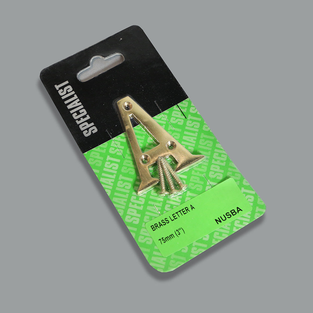 Specialist Hardware Brass Letter 'A' 75mm