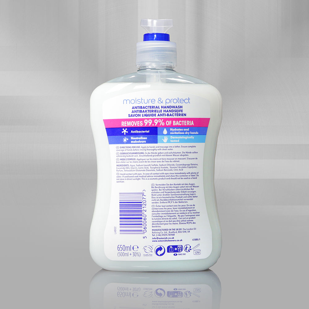 Astonish - Moisture & Protect Antibacterial Handwash with Vitamin E - 650ml