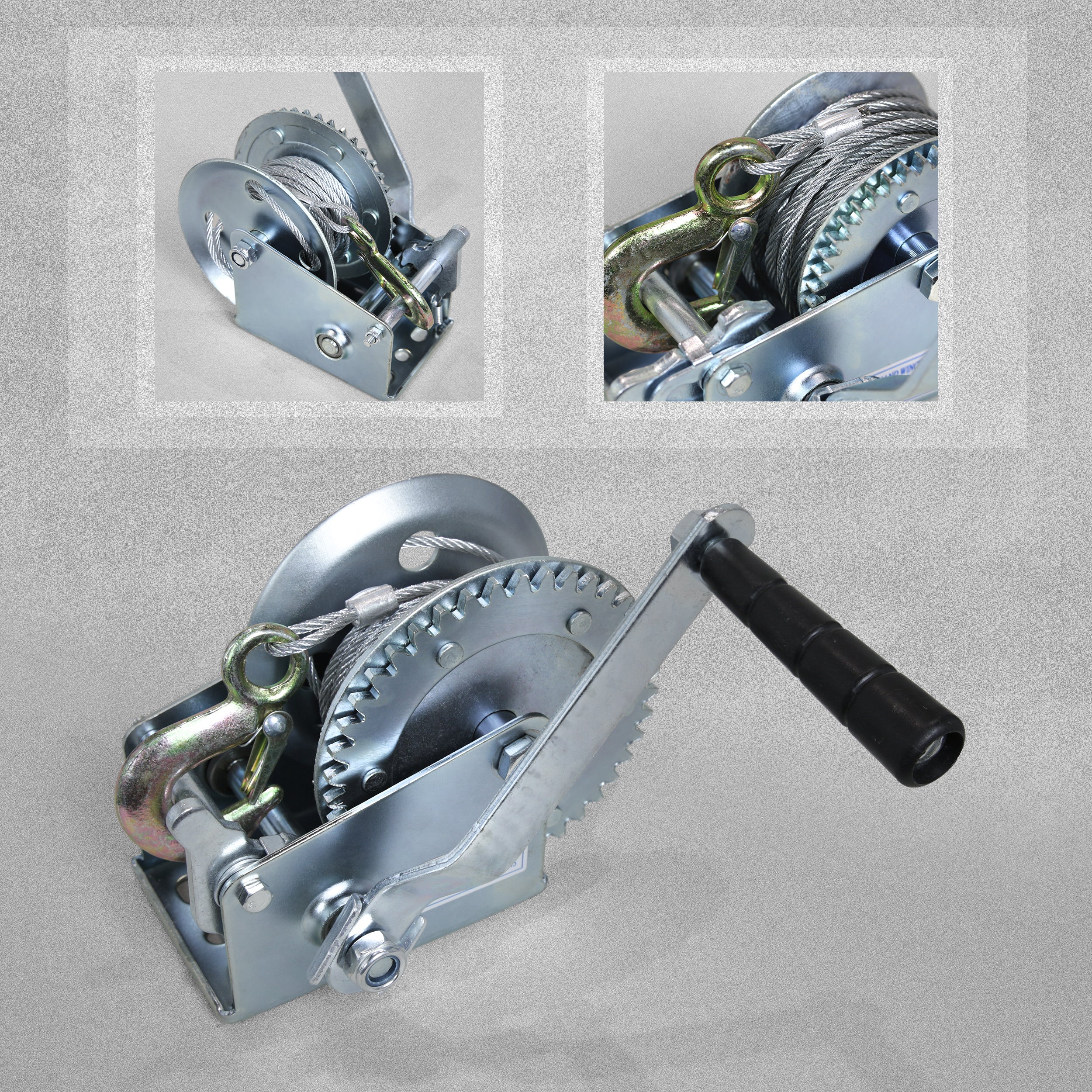 Pro Gen Tools 540kg Hand Winch With Cable