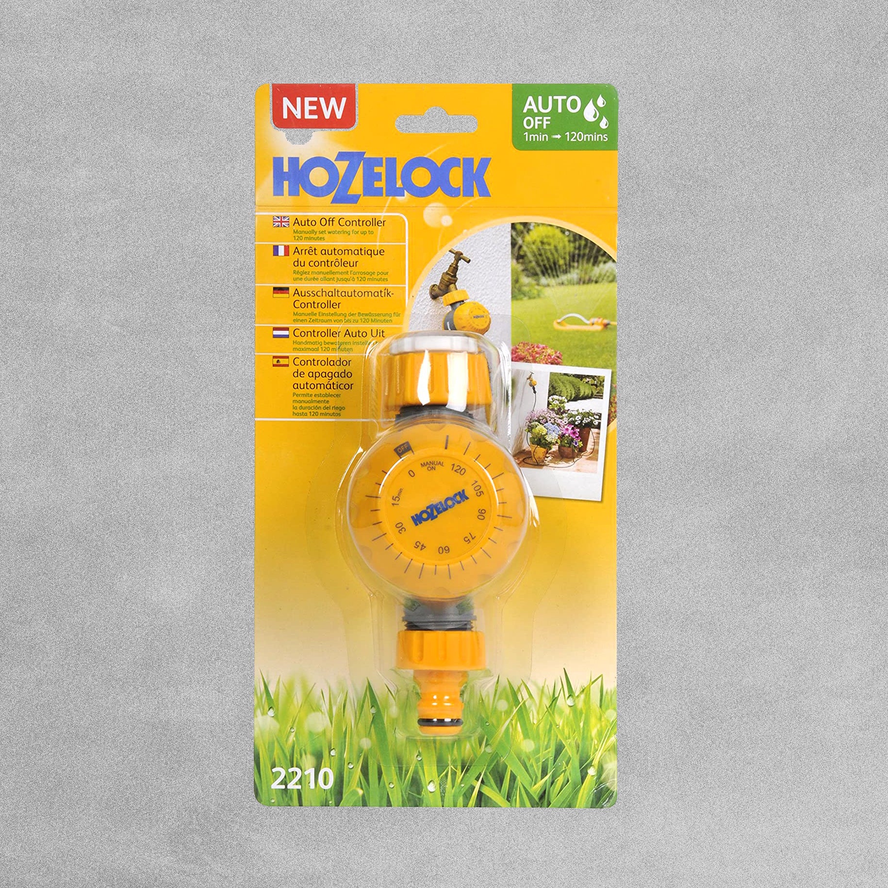Hozelock 2210 Auto Off Controller Worn Packaging