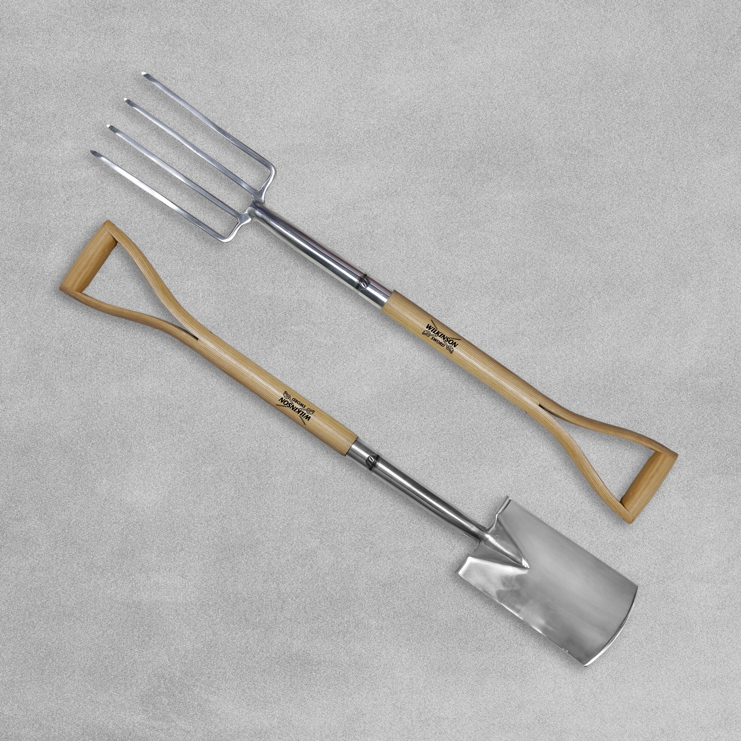 Wilkinson Sword - Traditional Stainless Steel Border Spade & Fork Set