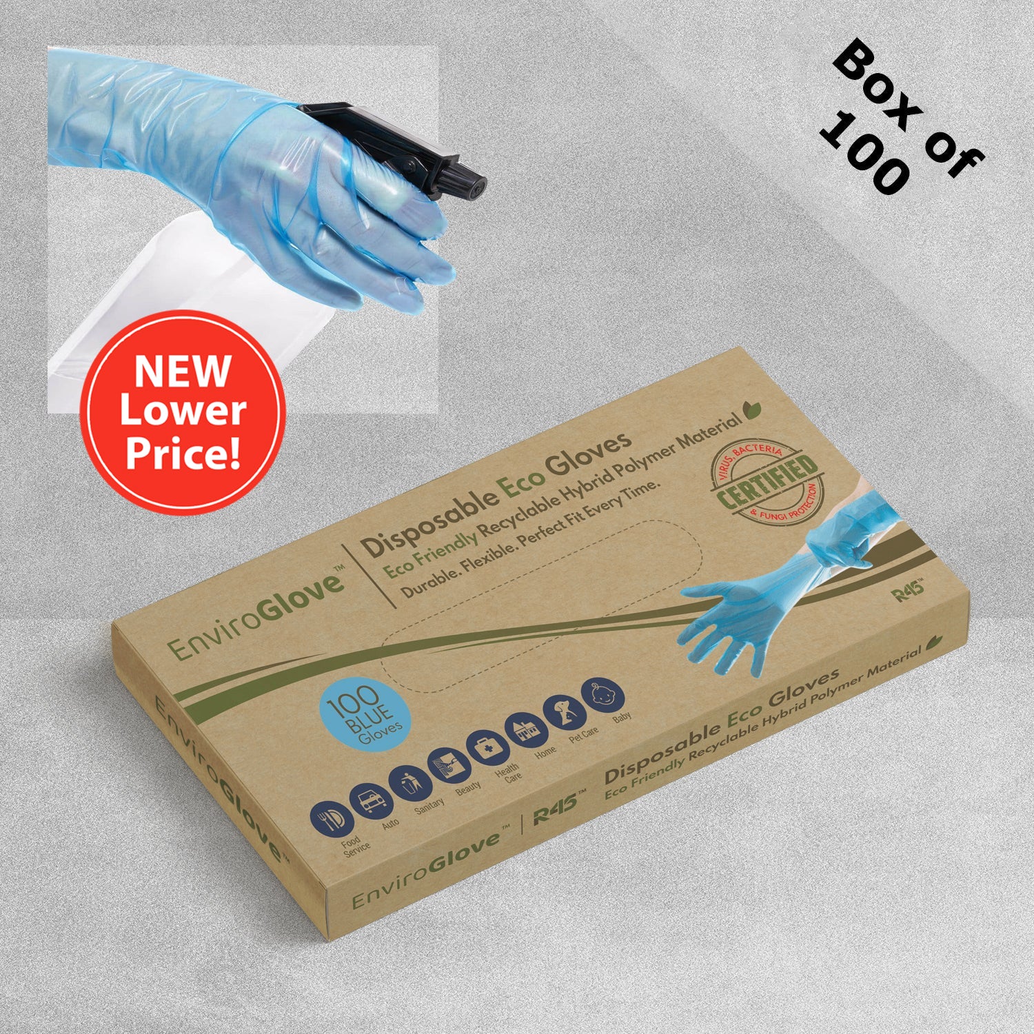 R45 Enviroglove Disposable Eco Gloves - Large