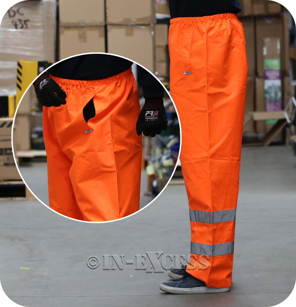 700STOR Safety Pants: Orange Hi Vis Waterproof 5X