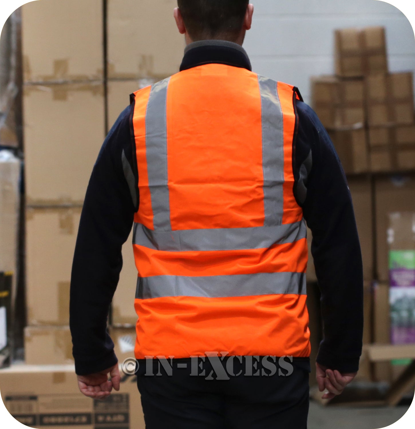 JSP Class 2 High Visibility Reflective Hook & Loop Vest Waist Coat - Orange