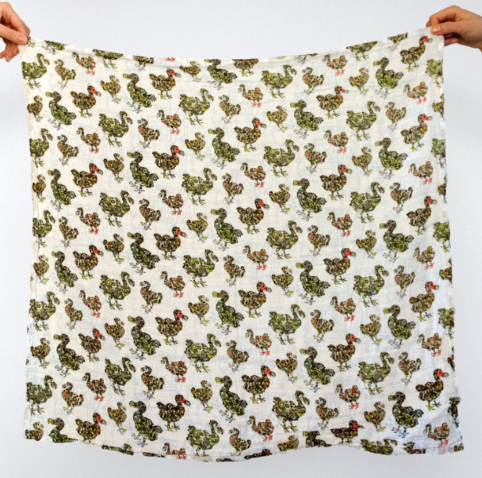 Z-O-E 100% Cotton Baby Muslin Square Gift Set of Three Muslins - Mechanised Dodos Themed