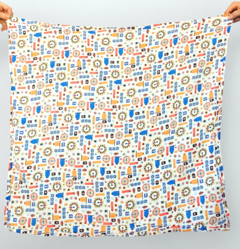 Z-O-E 100% Cotton Baby Muslin Square Gift Set of Three Muslins - Mechanised Dodos Themed