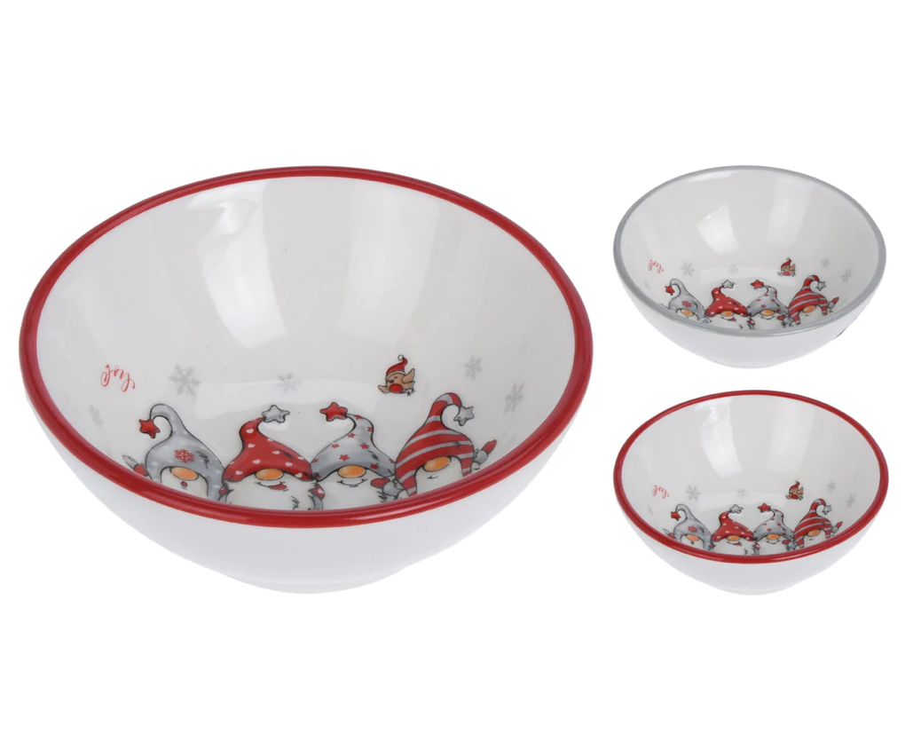 Christmas Gnome Mugs and Nibbles Bowl