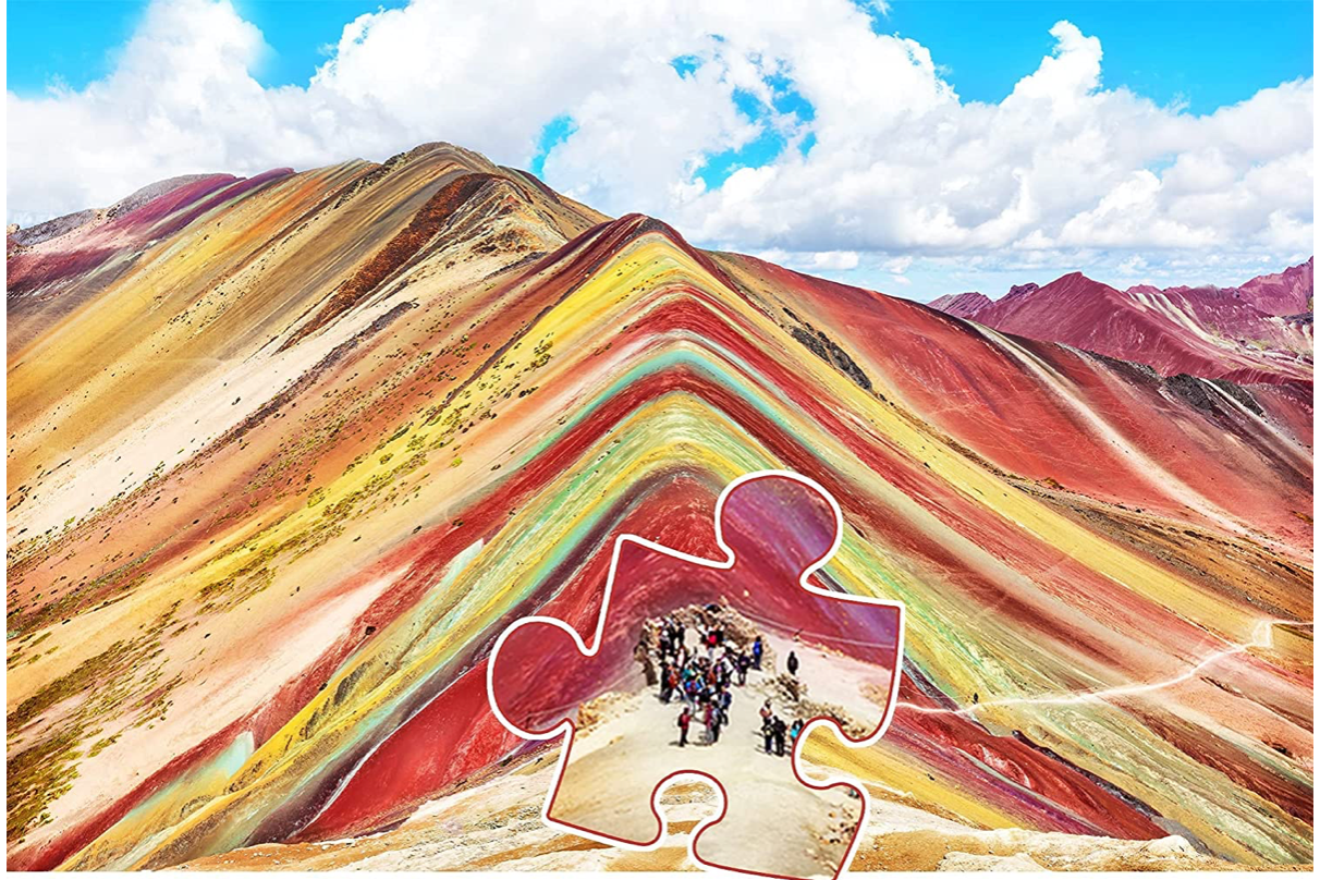 1000 Piece Jigsaw Puzzle Rainbow Mountain, Peru