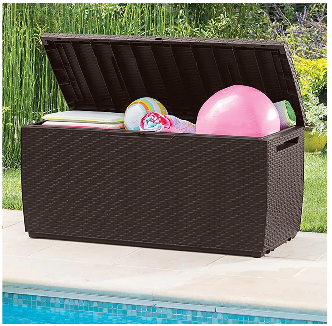 Keter Capri Deck Box 305 Litres - Wood Brown