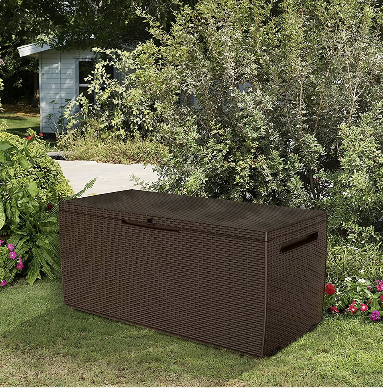 Keter Capri Deck Box 305 Litres - Wood Brown