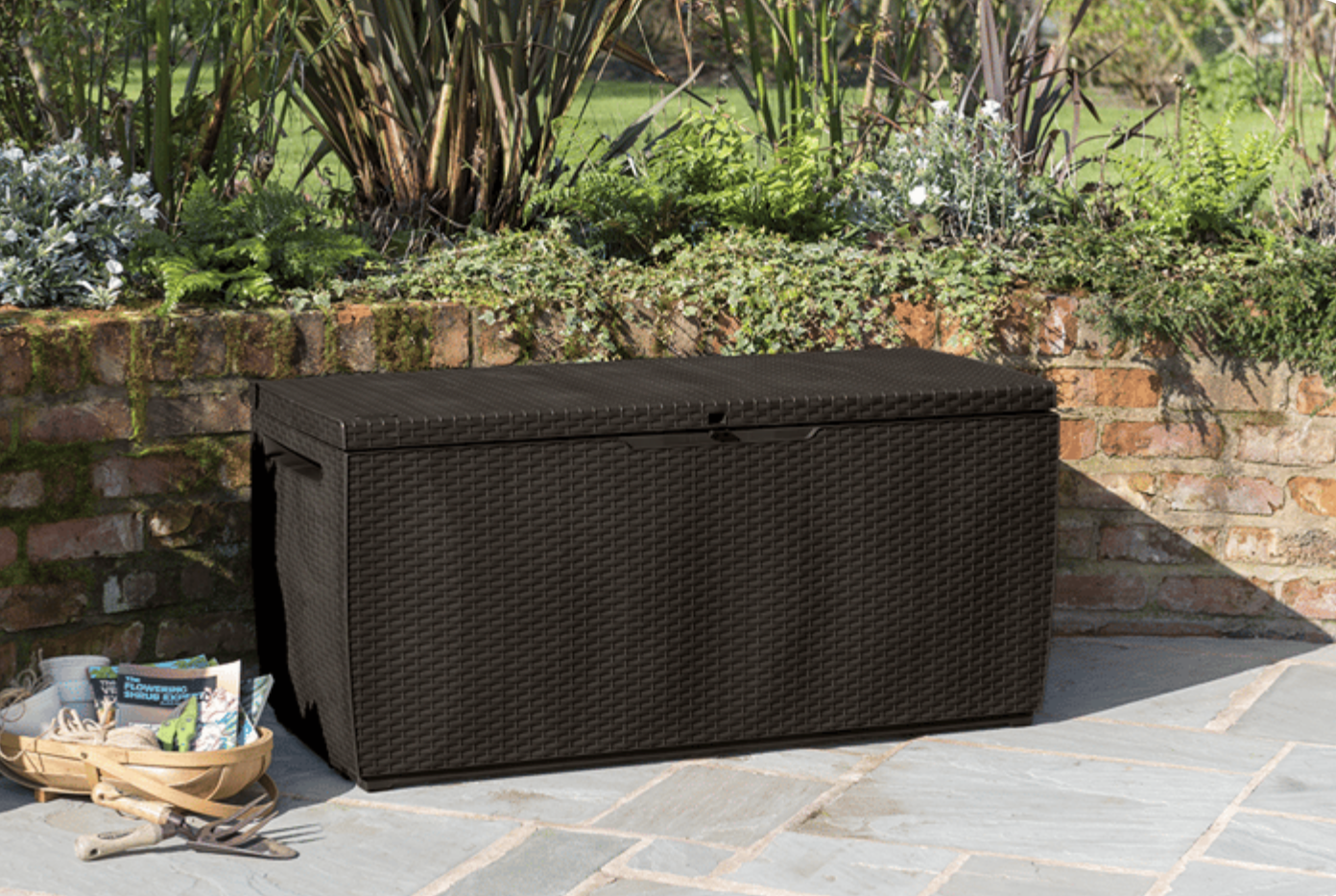 Keter Capri Deck Box 305 Litres - Wood Brown
