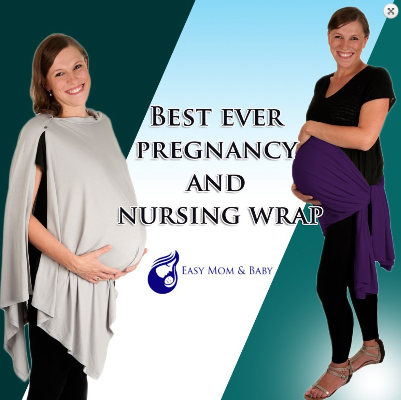 Boho Mama Breastfeeding Nursing Cover – Multi-Use Pregnancy Wrap in Luxury Bamboo