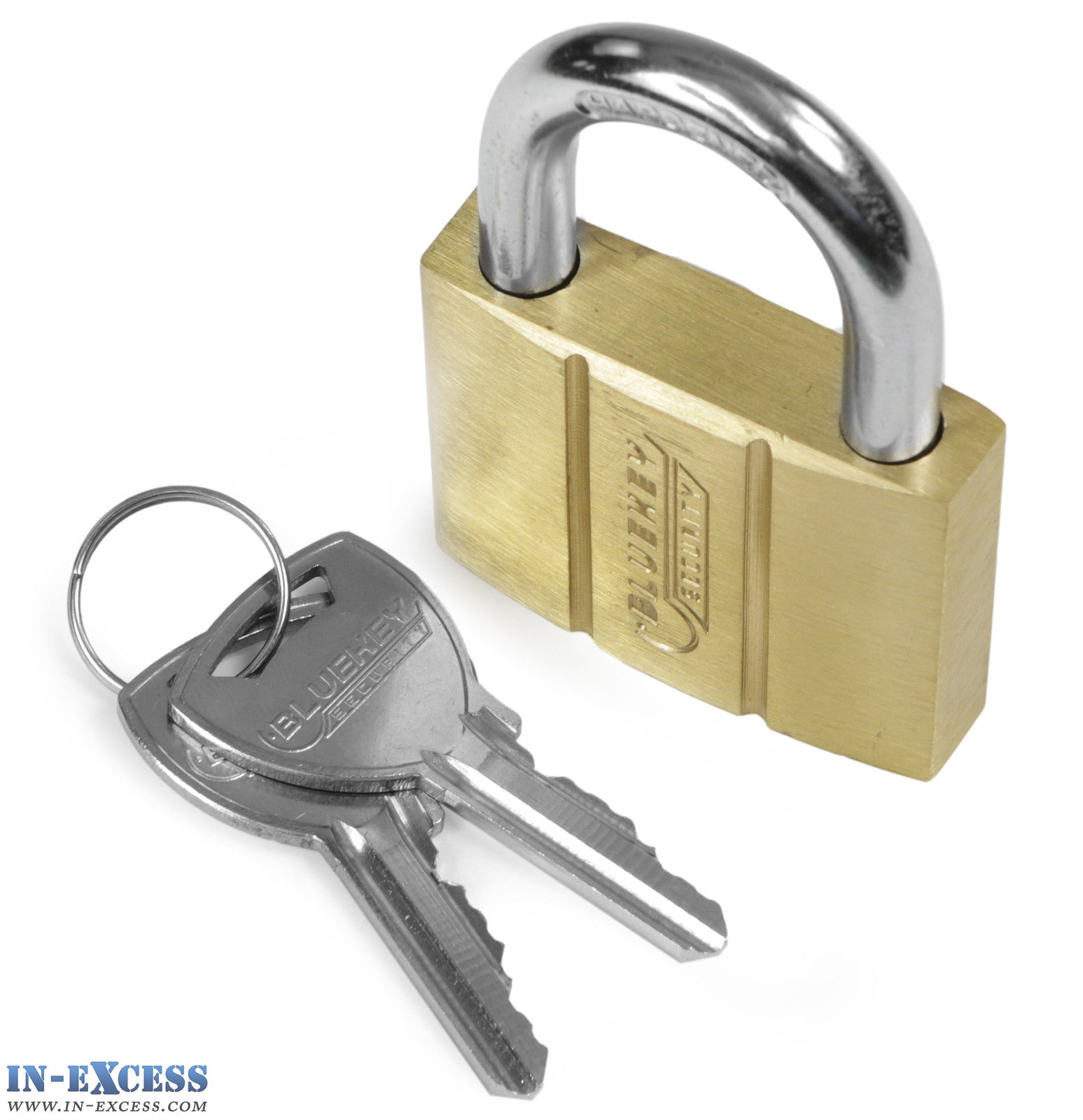 5x Bluekey Heavy Duty Solid Brass Keyed Alike 50mm Padlocks HS-B50-KA