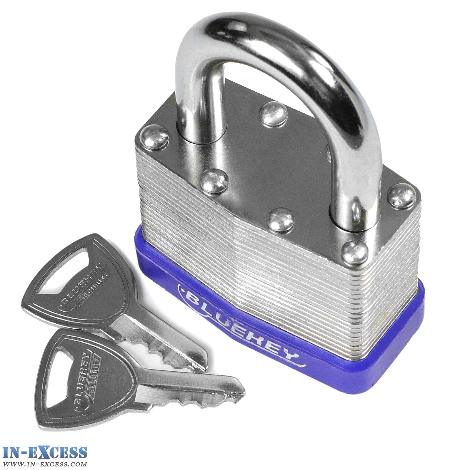 5x Bluekey Heavy Duty Laminated Steel Keyed Alike 40mm Padlocks HS-LS40-KA