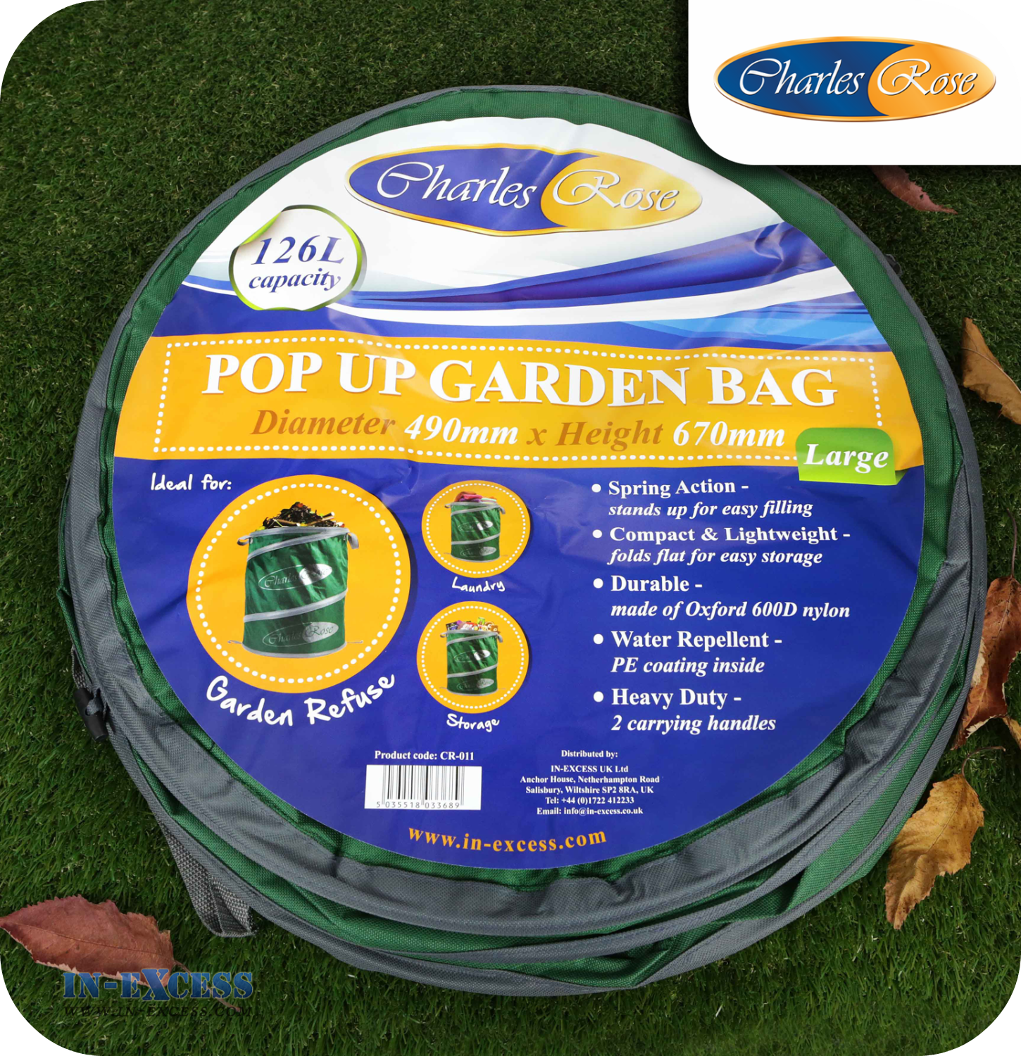 Charles Rose Pop Up Garden Bag - Large