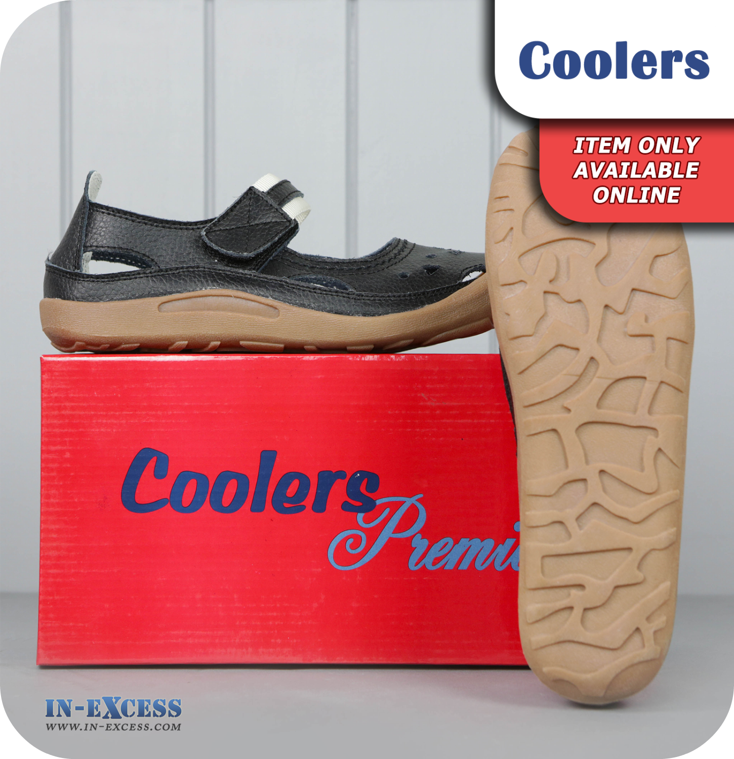 Coolers Premier Leather Sandals - Black