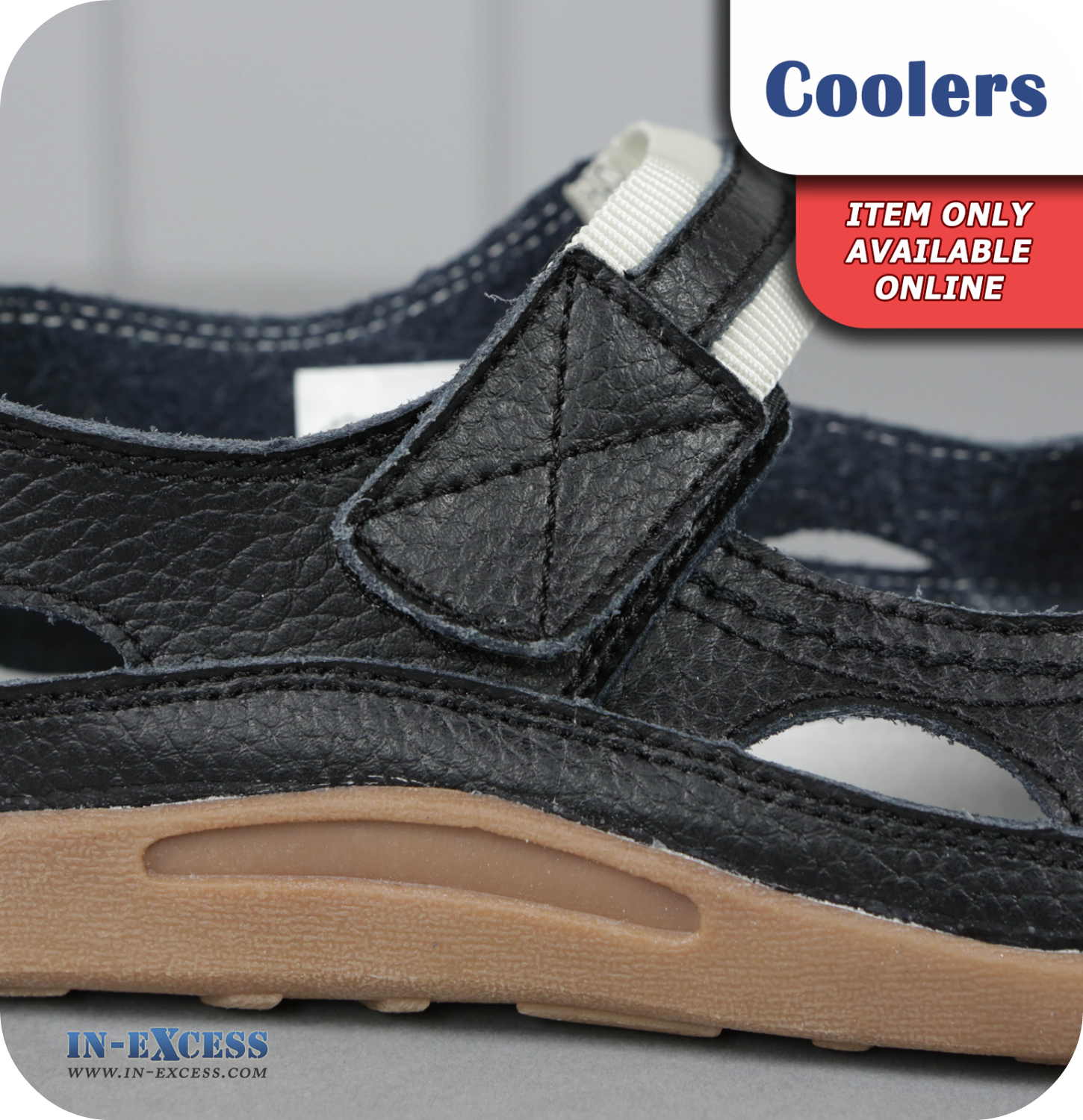 Coolers Premier Leather Sandals - Black