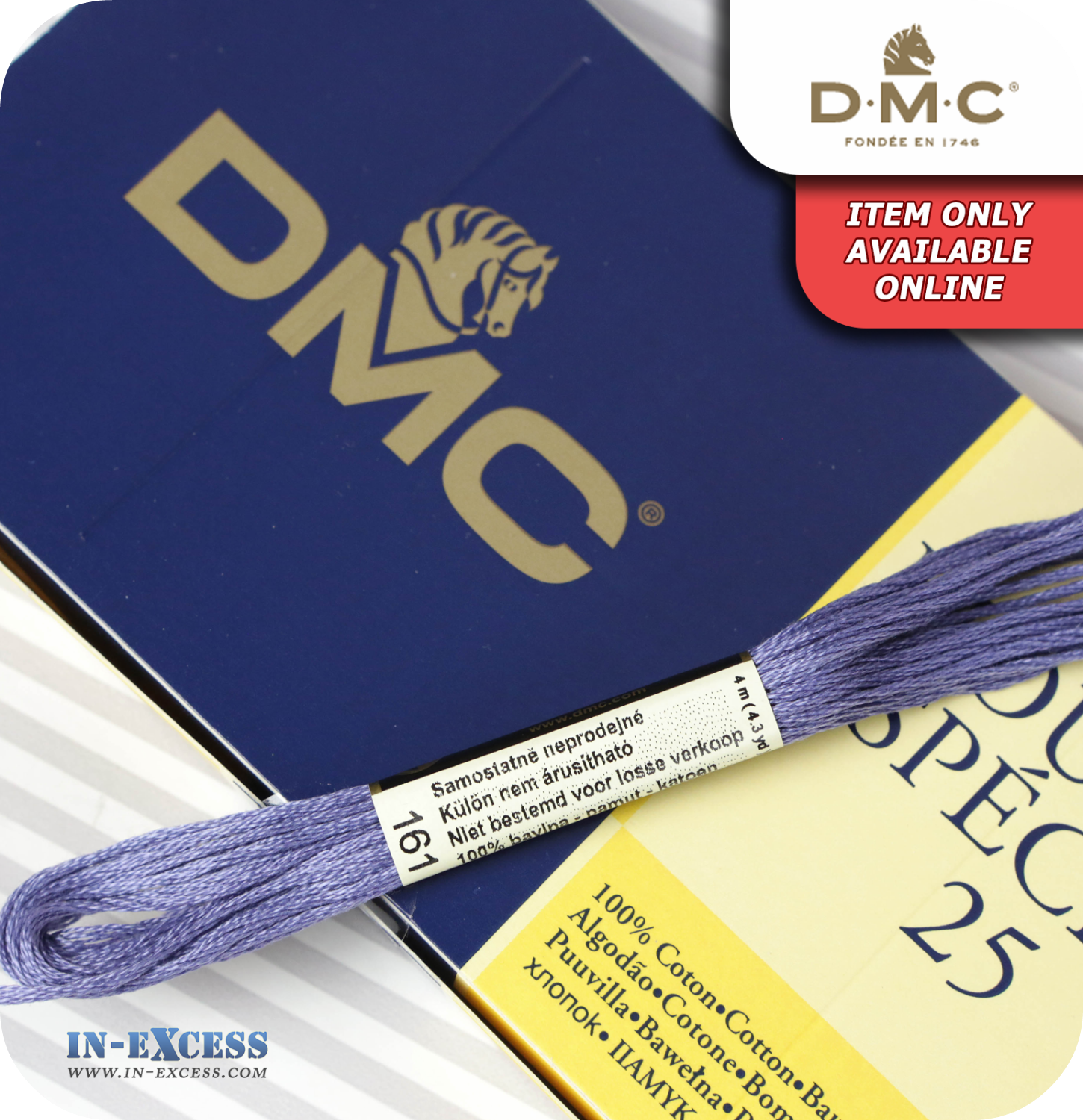 DMC Mouliné Special 25 Cotton Thread - Pack of 16 Skeins (161 Petrol Blue)