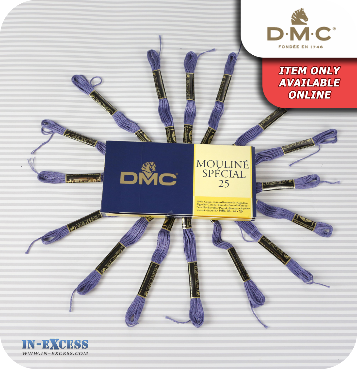 DMC Mouliné Special 25 Cotton Thread - Pack of 16 Skeins (161 Petrol Blue)