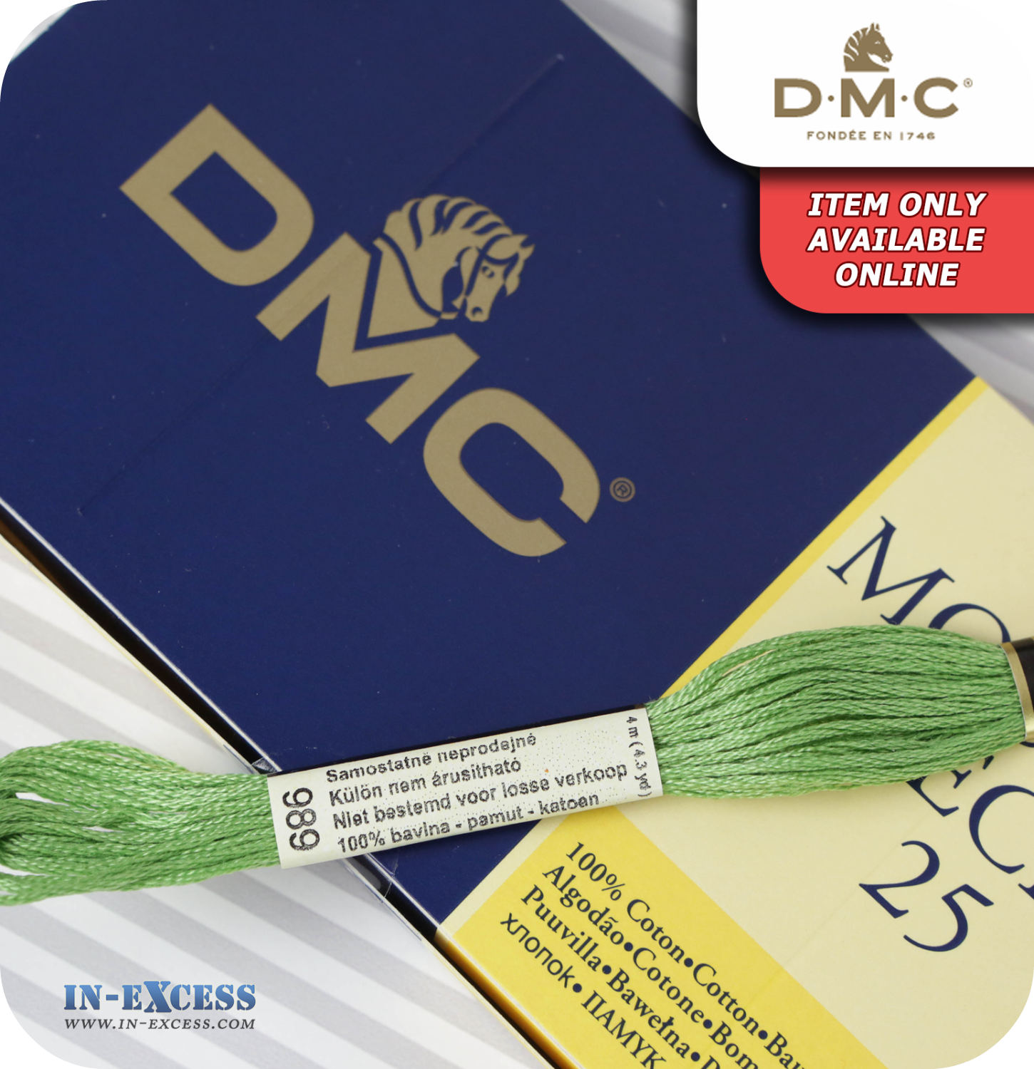 DMC Mouliné Special 25 Cotton Thread - Pack of 16 Skeins (989 Forest Green)