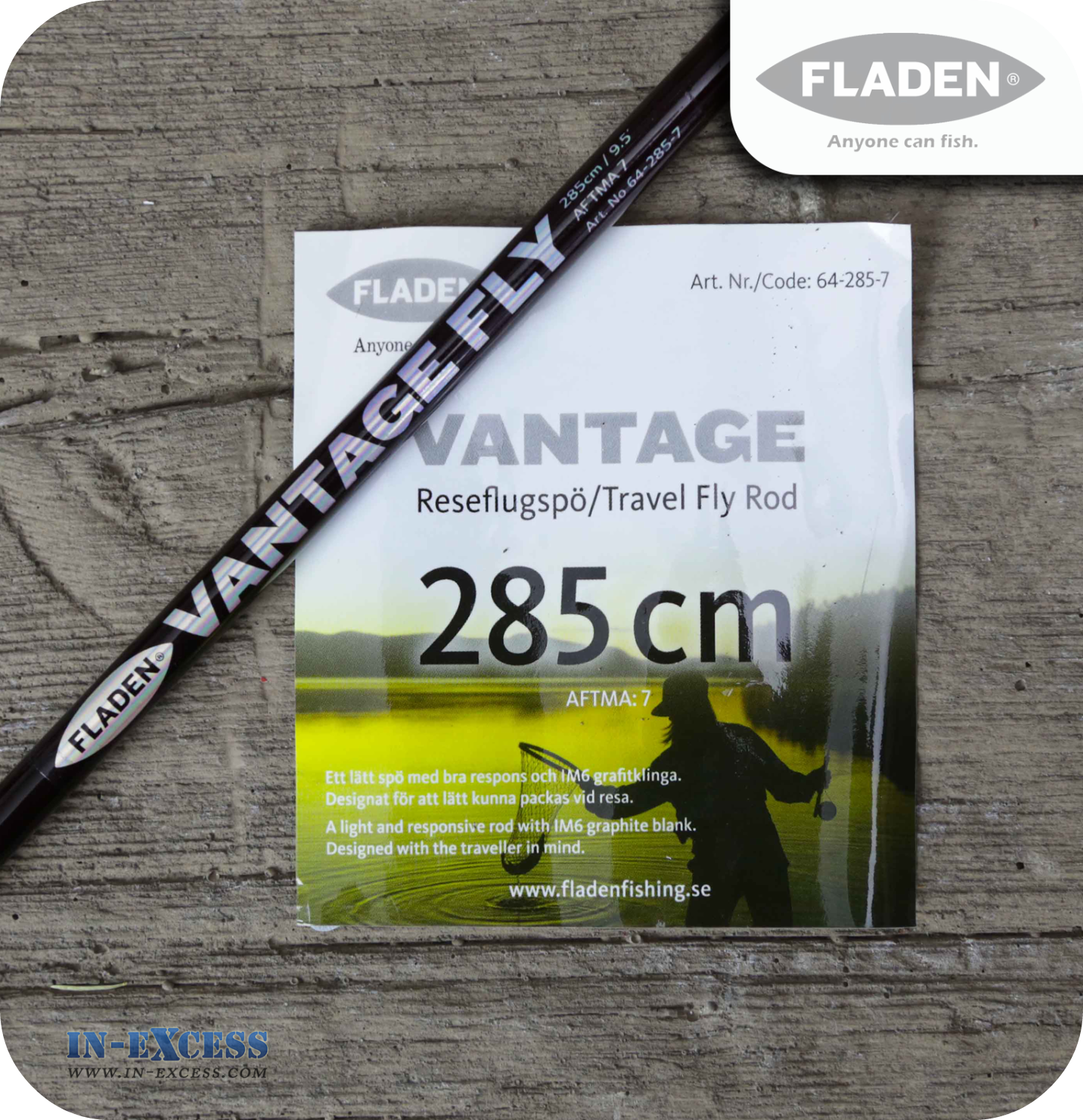 Fladen Vantage Travel Fly Rod - 2850 mm