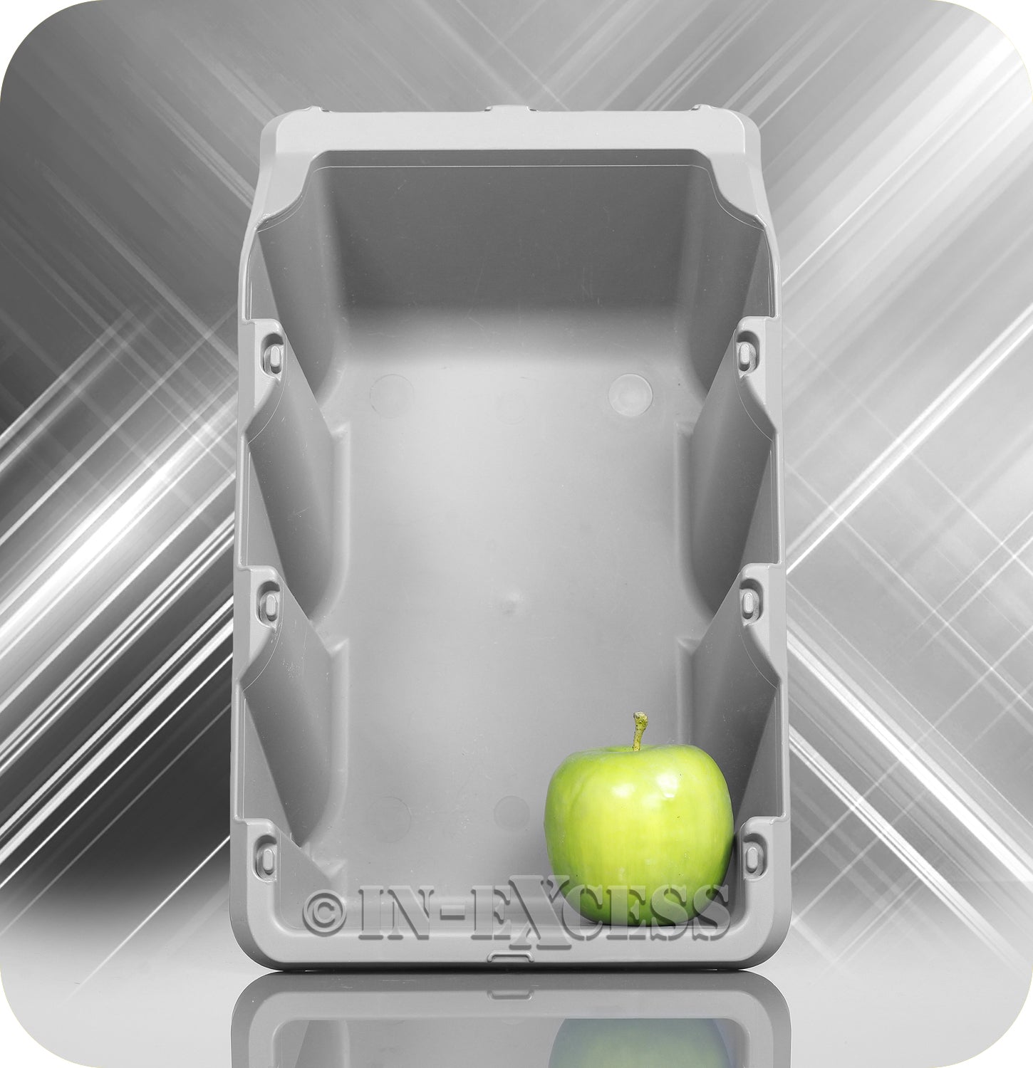 In-Excess Hardware Heavy Duty Multi-Purpose Large Stackable Storage Bin - Grey
