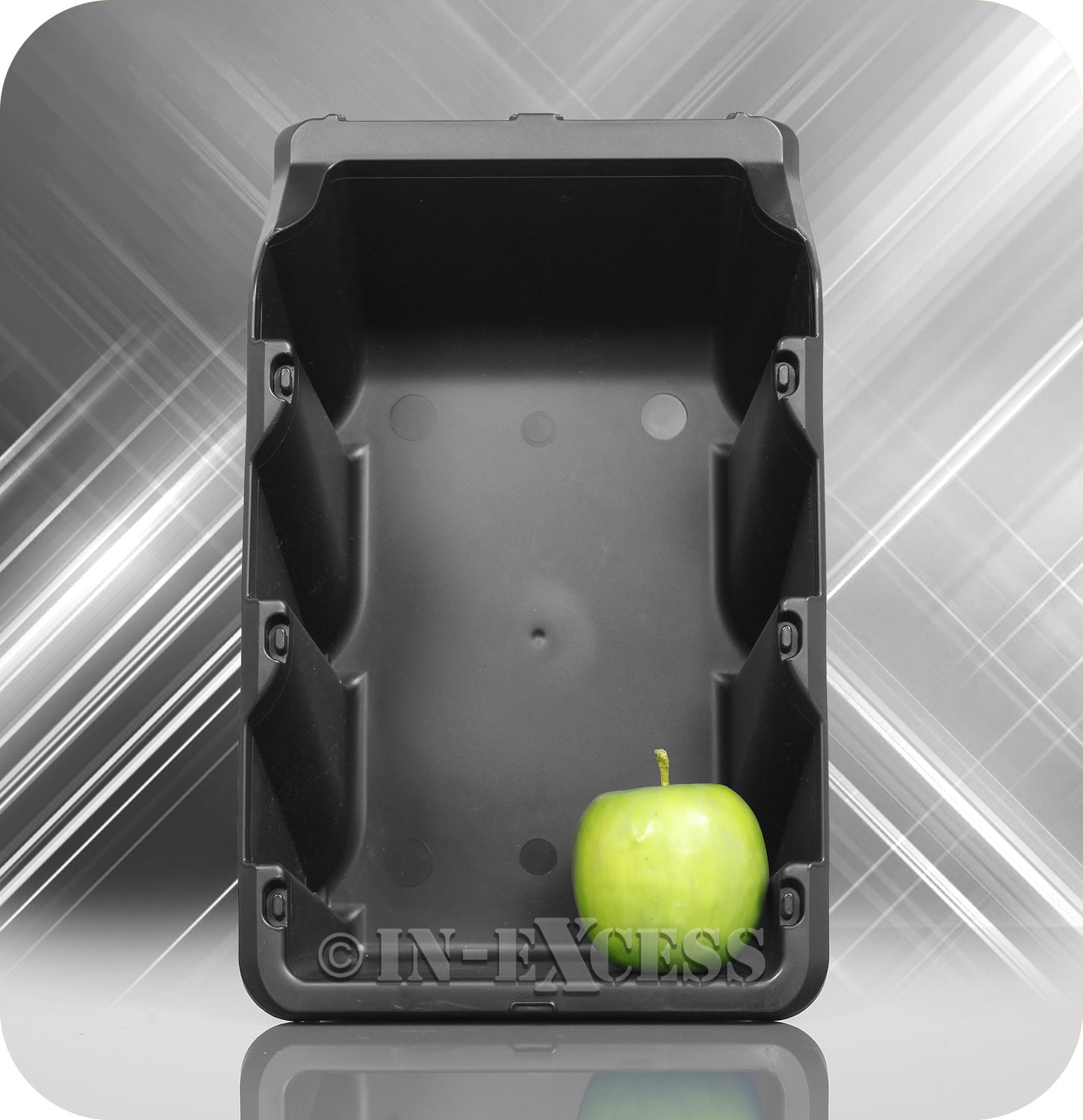 In-Excess Hardware Heavy Duty Multi-Purpose Large Stackable Storage Bin - Black