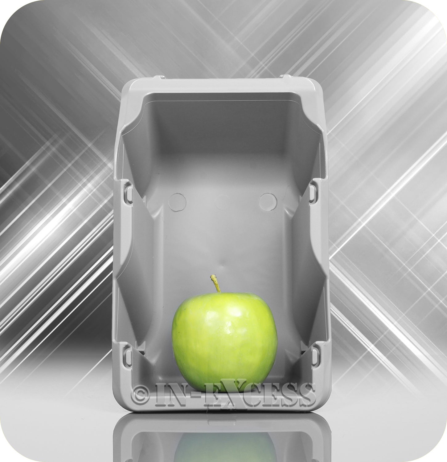 In-Excess Hardware Heavy Duty Multi-Purpose Small Stackable Storage Bin - Grey