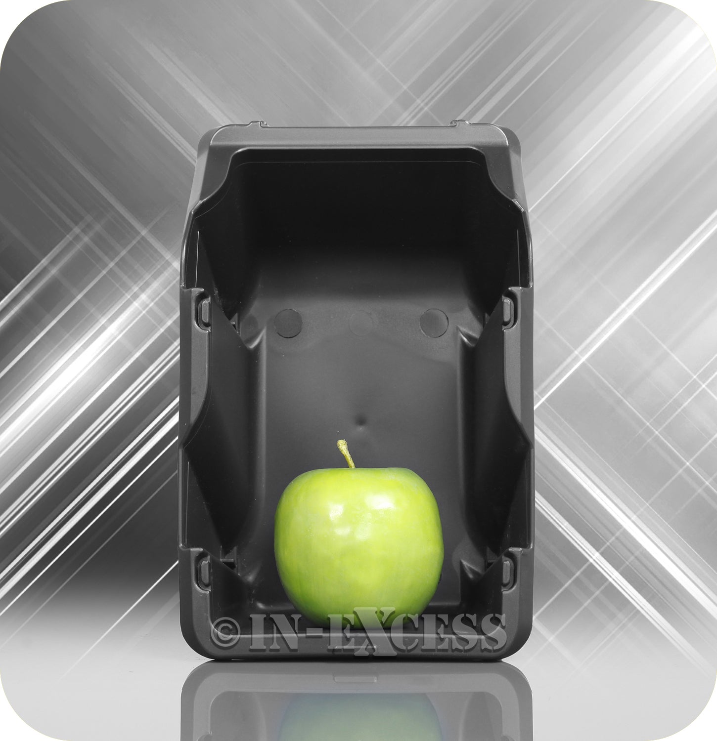 In-Excess Hardware Heavy Duty Multi-Purpose Small Stackable Storage Bin - Black