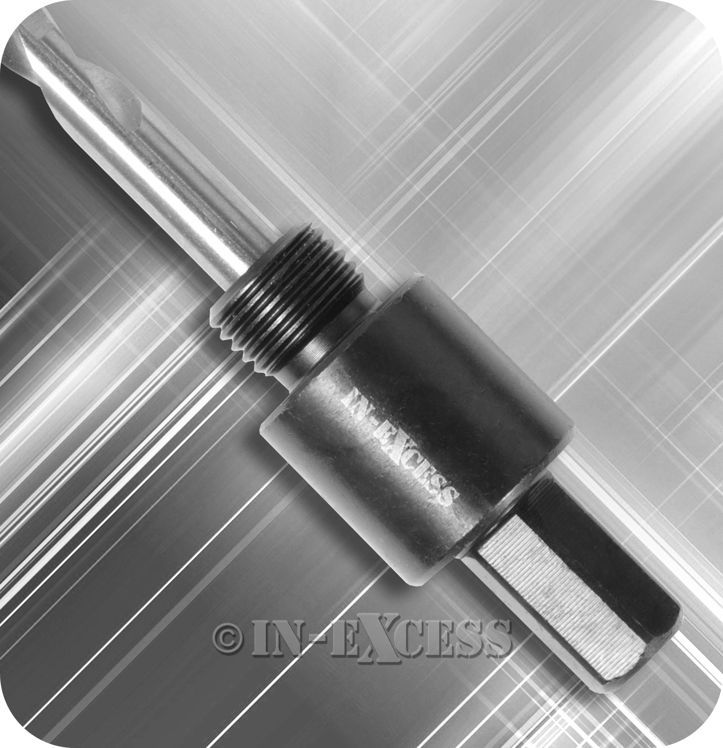 In-Excess Hexagonal Holesaw Arbor With HSS Pilot Drill Bitt - 9.5mm (3/8")
