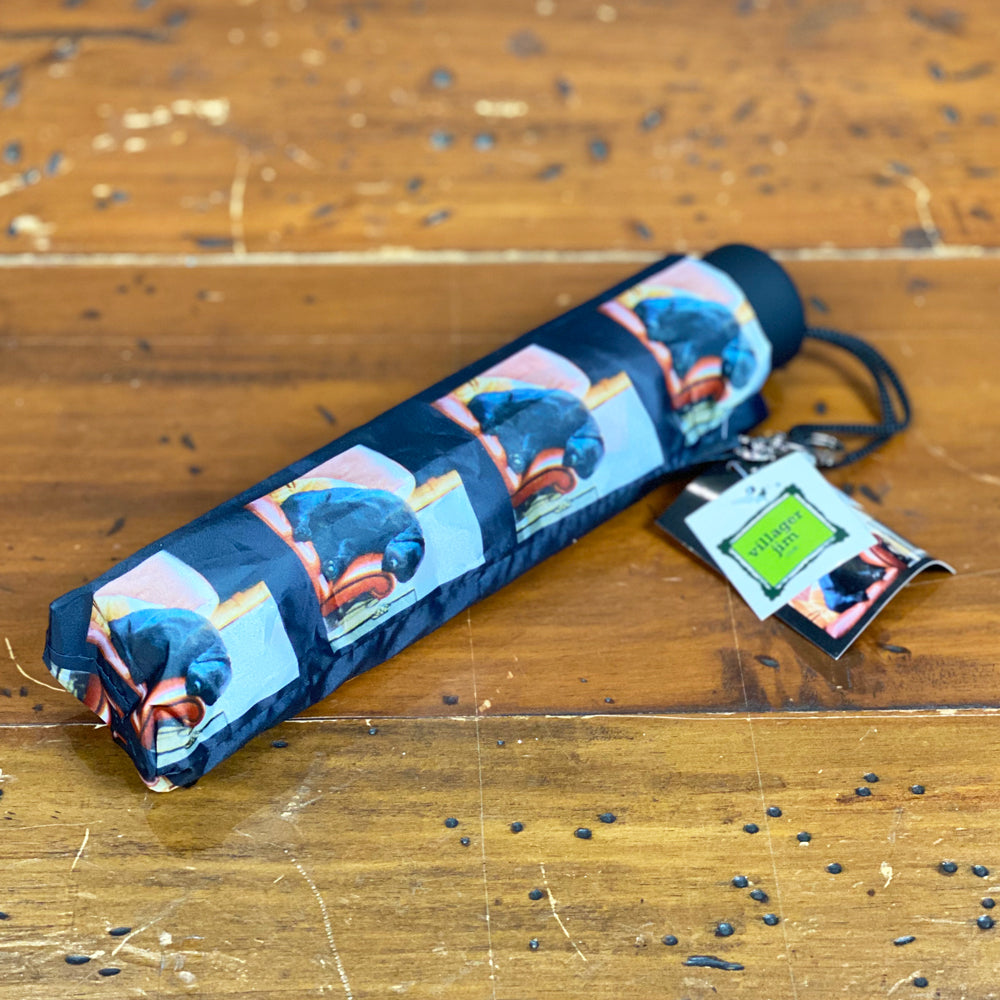 Country Matters Telescopic and Folding Umbrella - 'Sleeping Labrador Puppy'