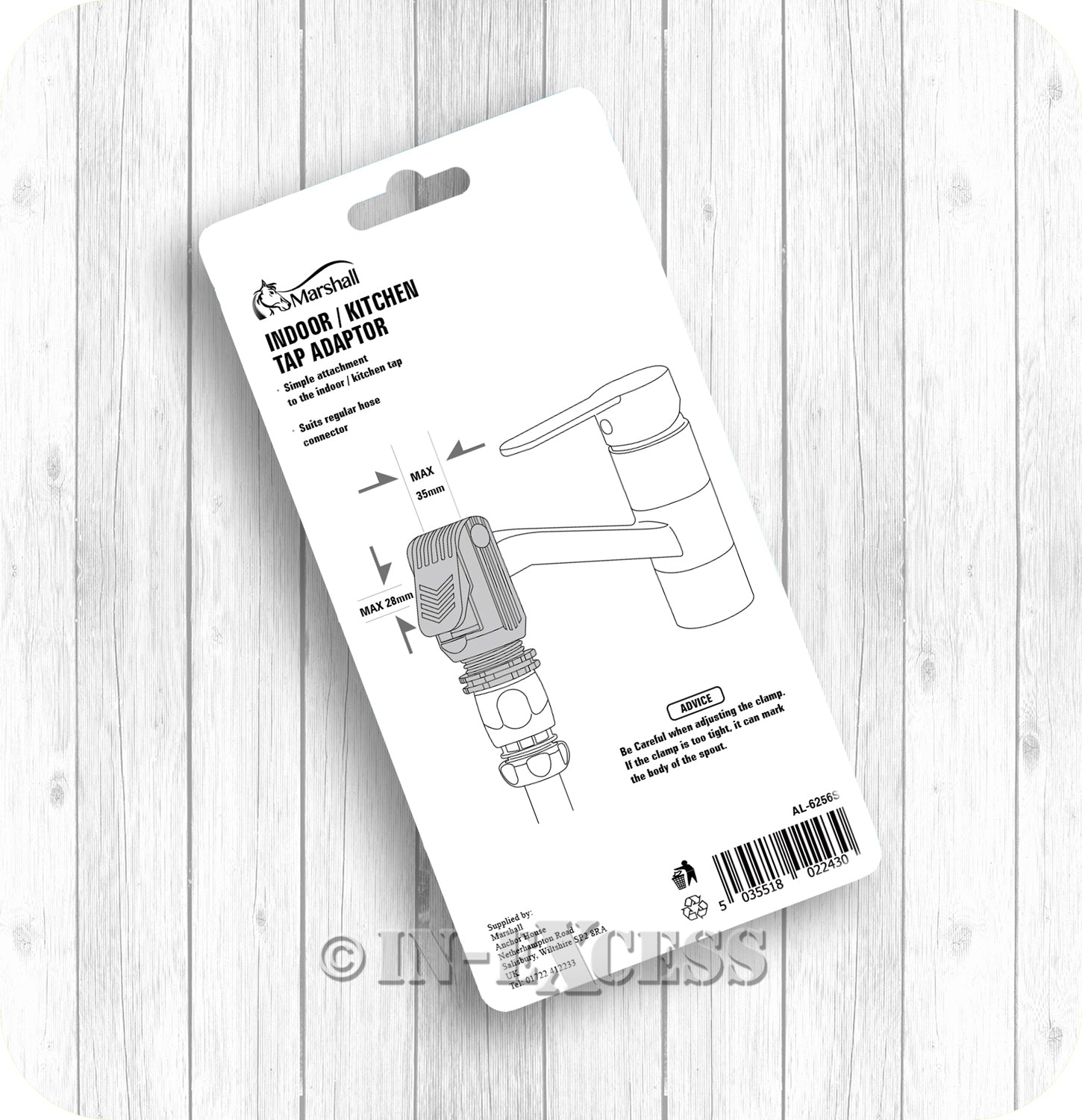 Marshall Aqualean Garden Watering Indoor Kitchen Sink Universal Tap Adaptor Accessory