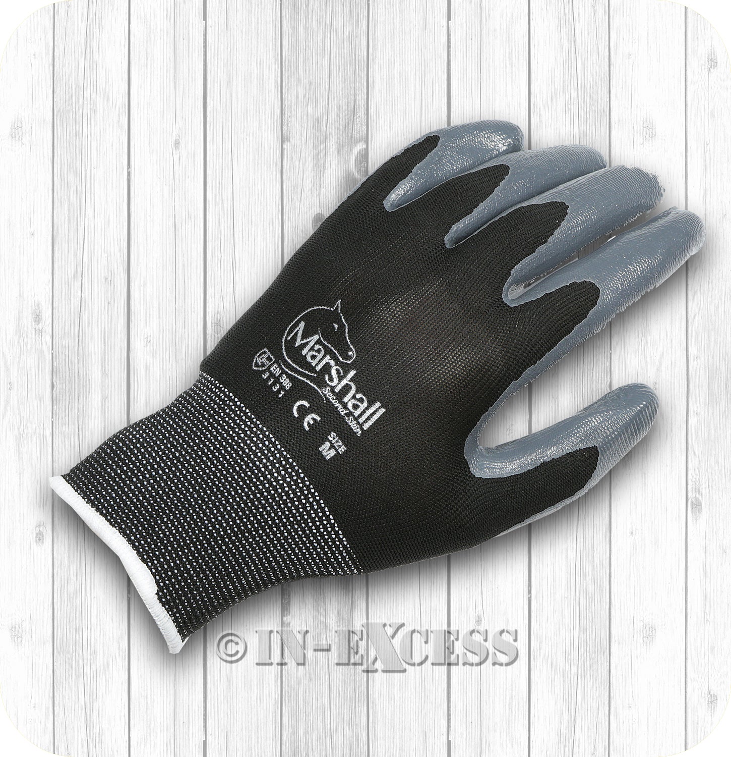 Marshall Second Skin Multi Purpose Stable Gardening Gloves - Black