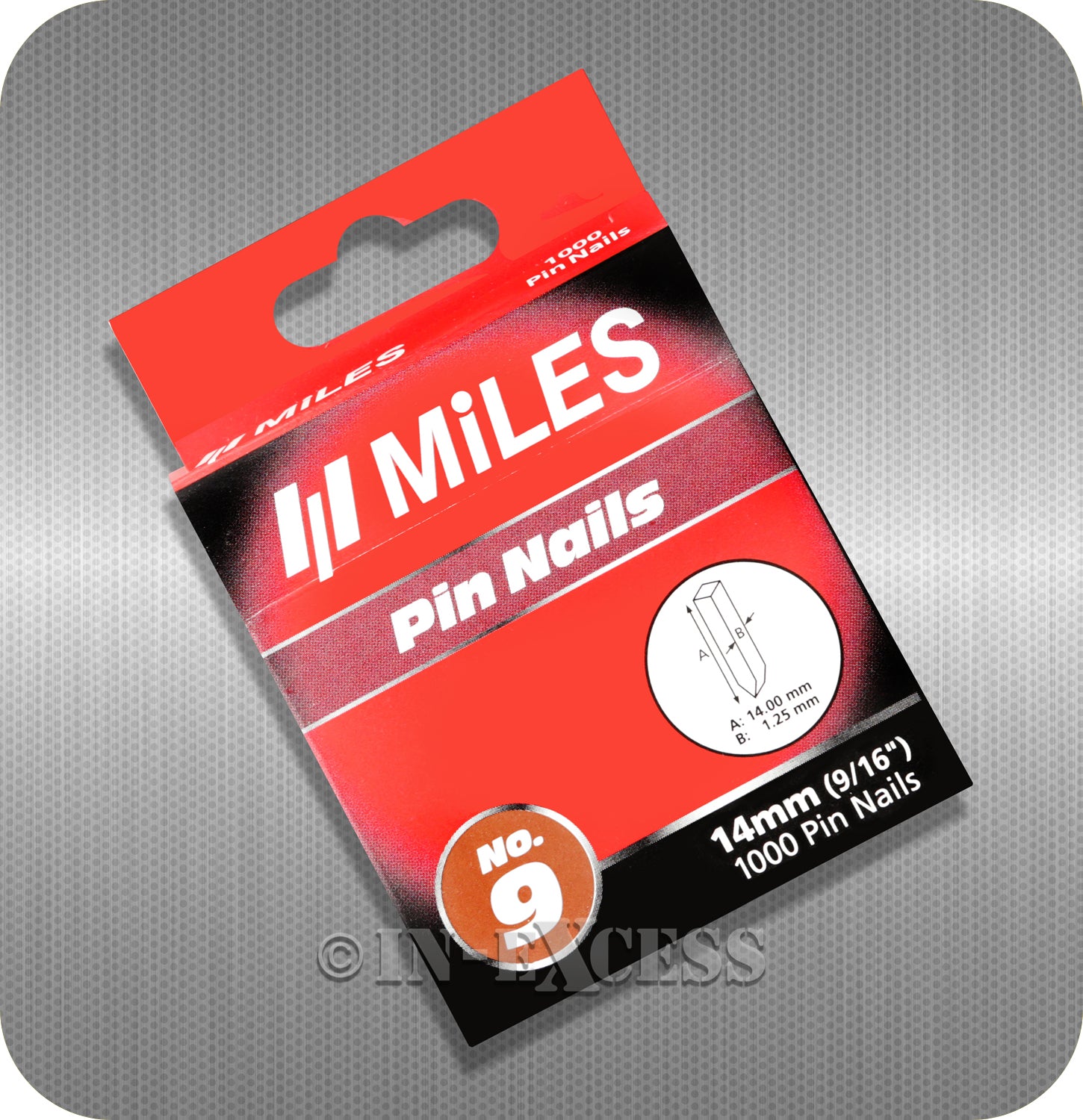 Miles Staple Pin Nail Gun Refill Staples No.9 - 14mm (9/16")