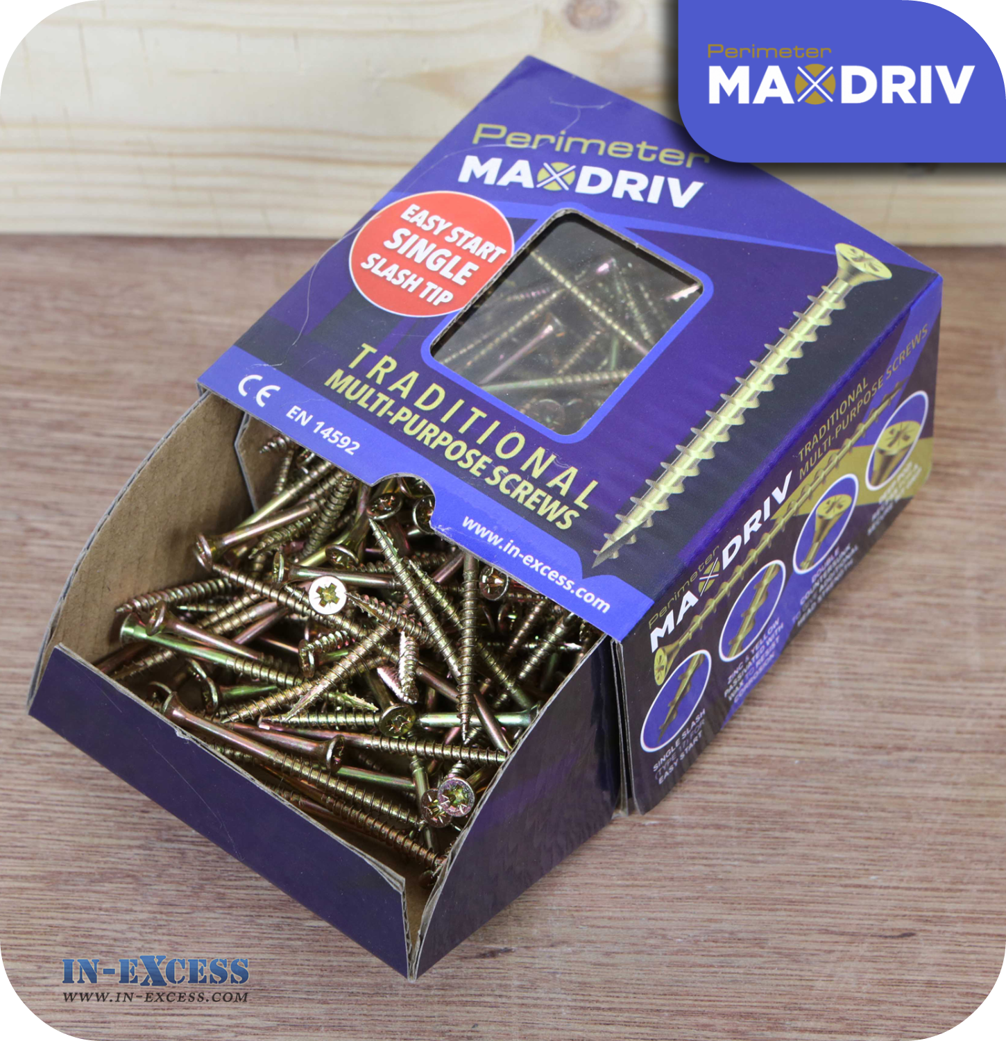 Perimeter MaxDriv Traditional Multi Purpose Screws 3.5 x 50mm - Pack of 200