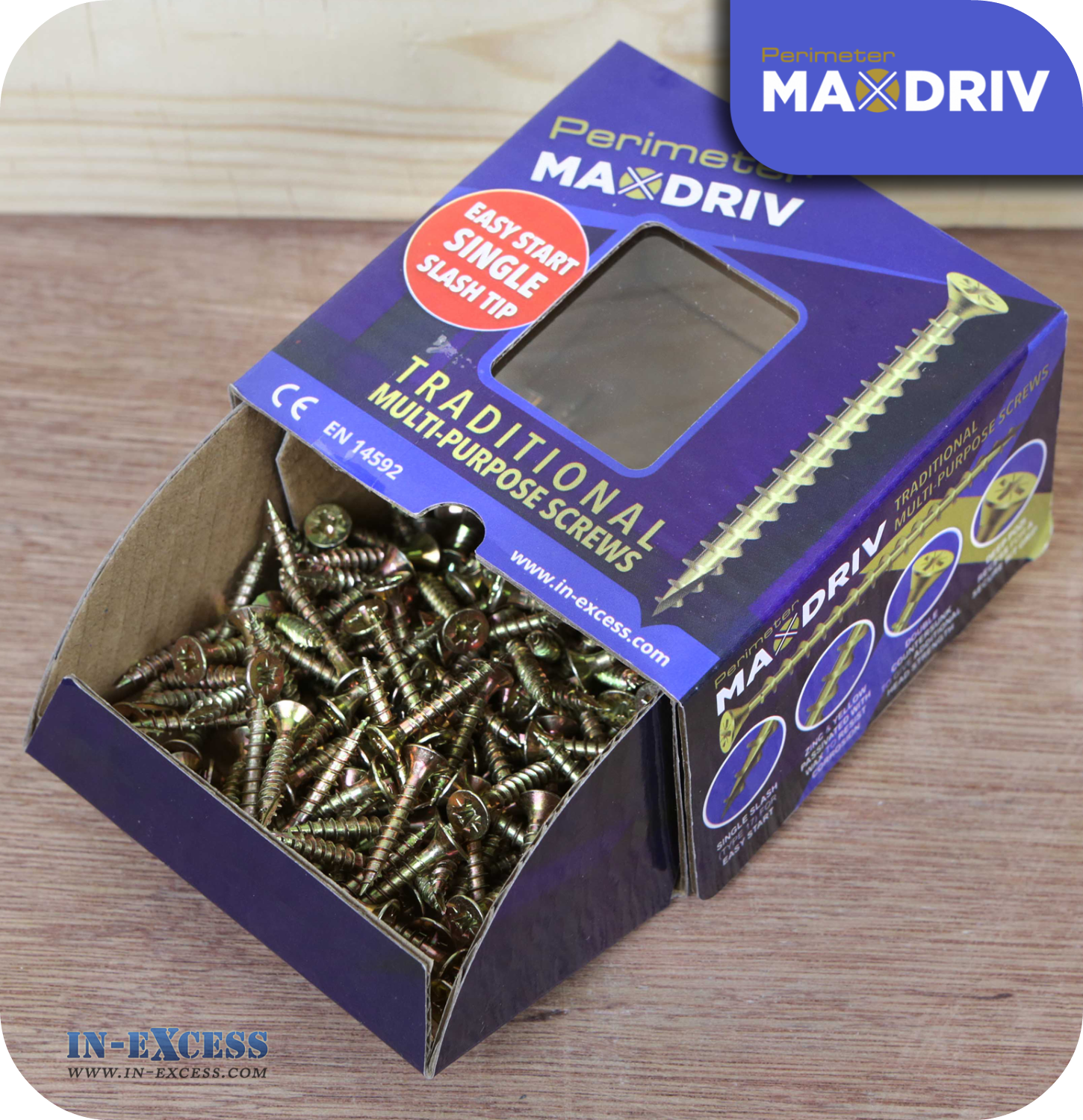 Perimeter MaxDriv Traditional Multi Purpose Screws 4.0 x 25mm - Pack of 200