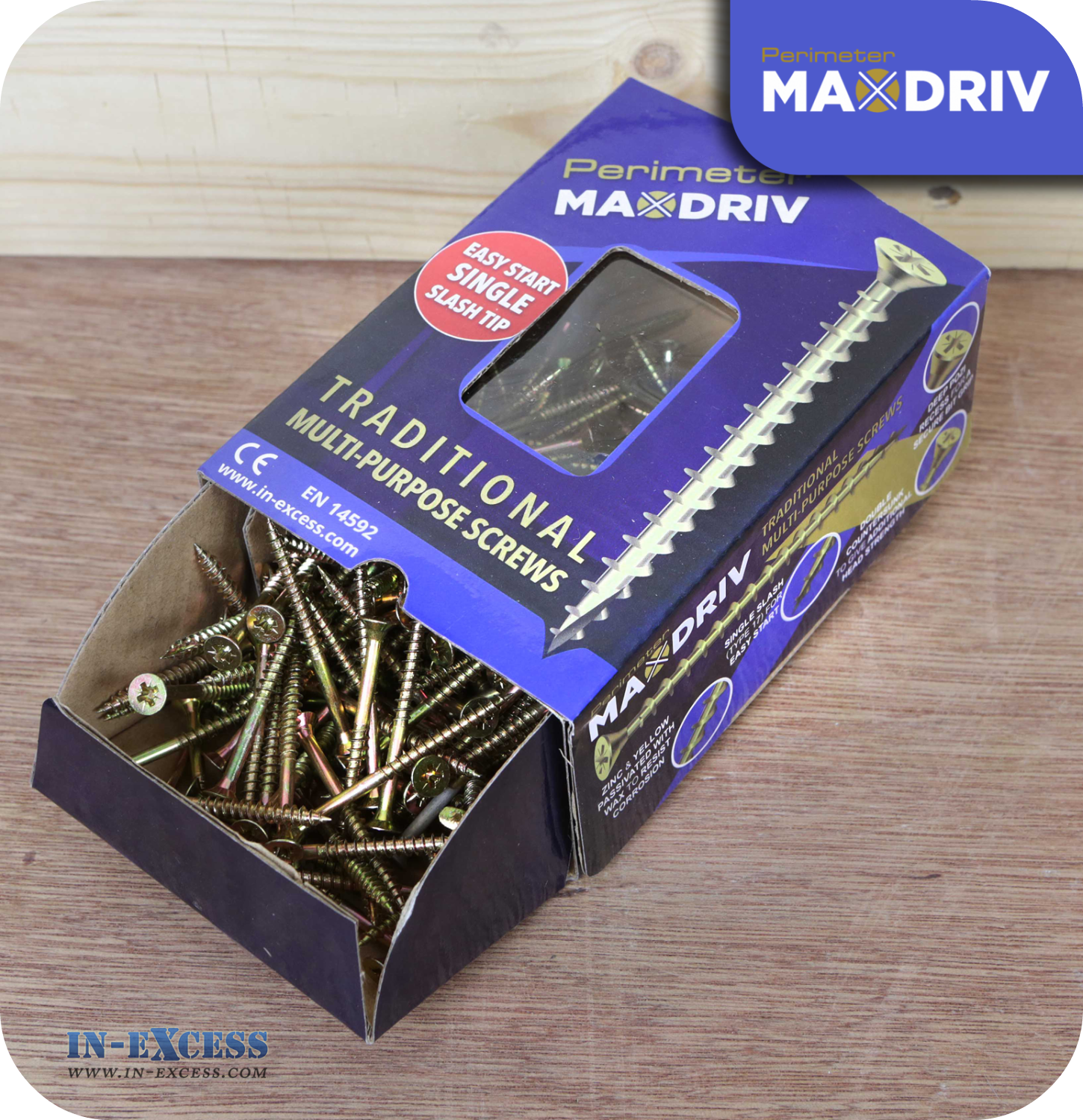 Perimeter MaxDriv Traditional Multi Purpose Screws 4.0 x 50mm - Pack of 200