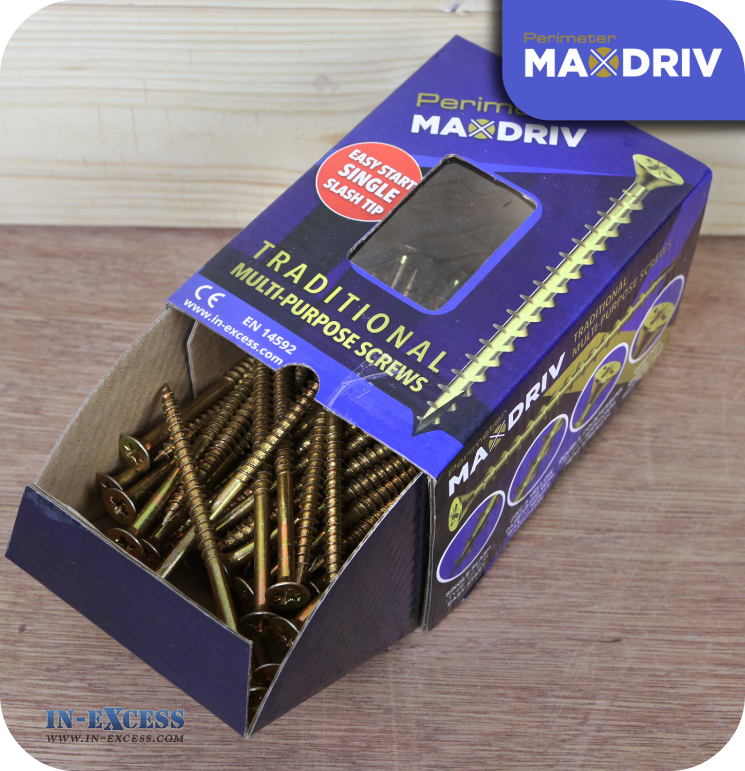Perimeter MaxDriv Traditional Multi Purpose Screws 6.0 x 100mm - Pack of 100