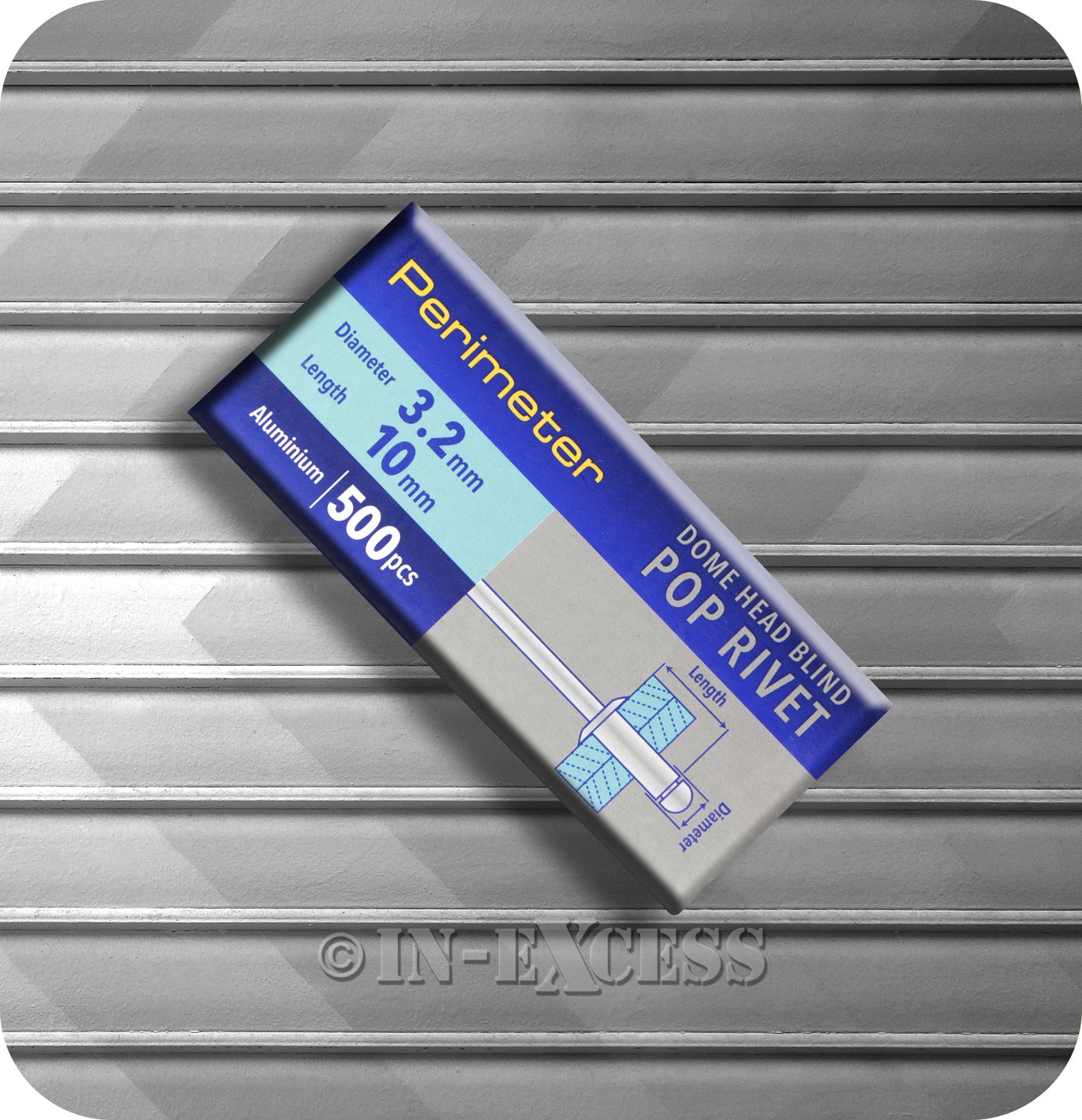 Perimeter Dome Head Aluminium Pop Blind Rivets Boxed - 3.2mm x 10mm
