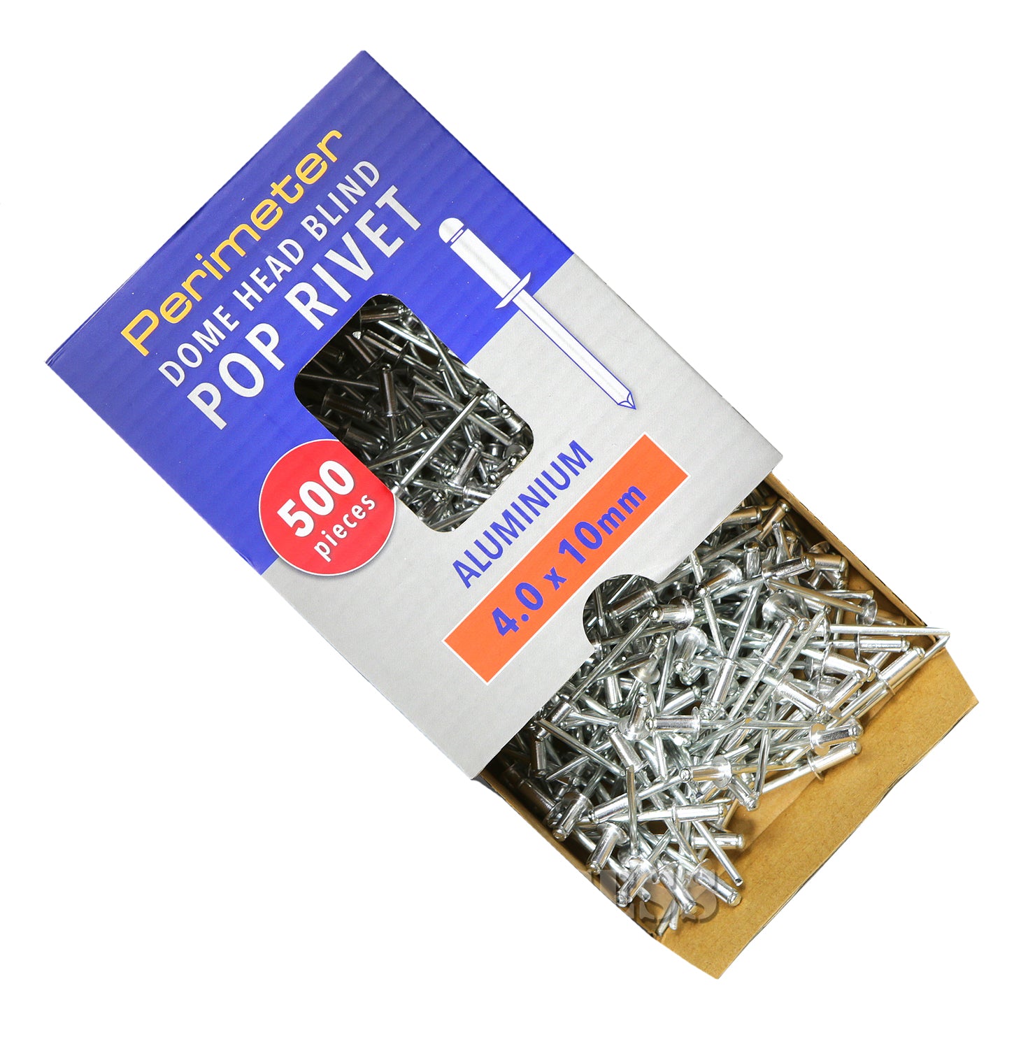 Perimeter Dome Head Aluminium Pop Blind Rivets Boxed - 4.0mm x 10mm