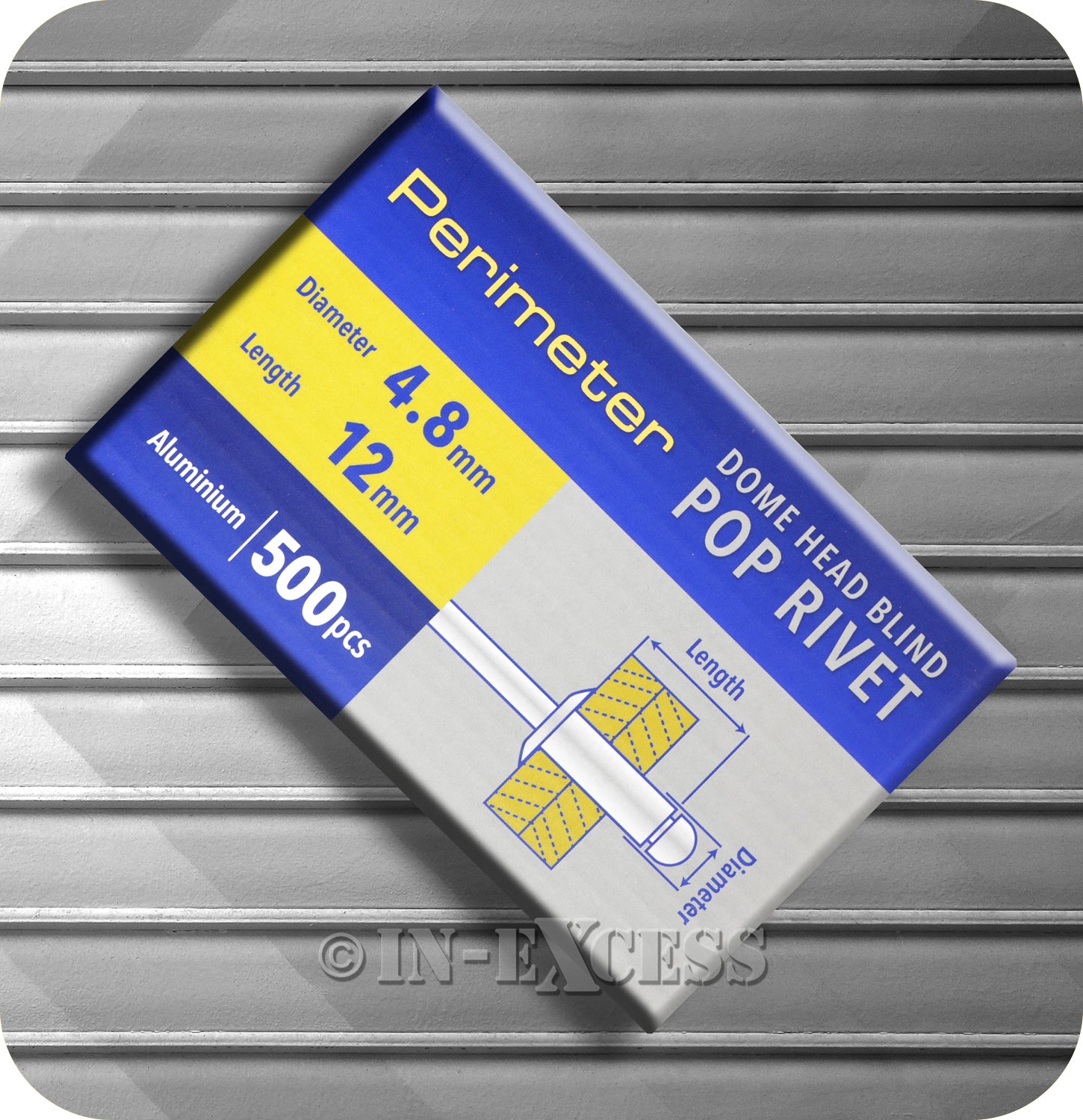 Perimeter Dome Head Aluminium Pop Blind Rivets Boxed - 4.8mm x 12mm