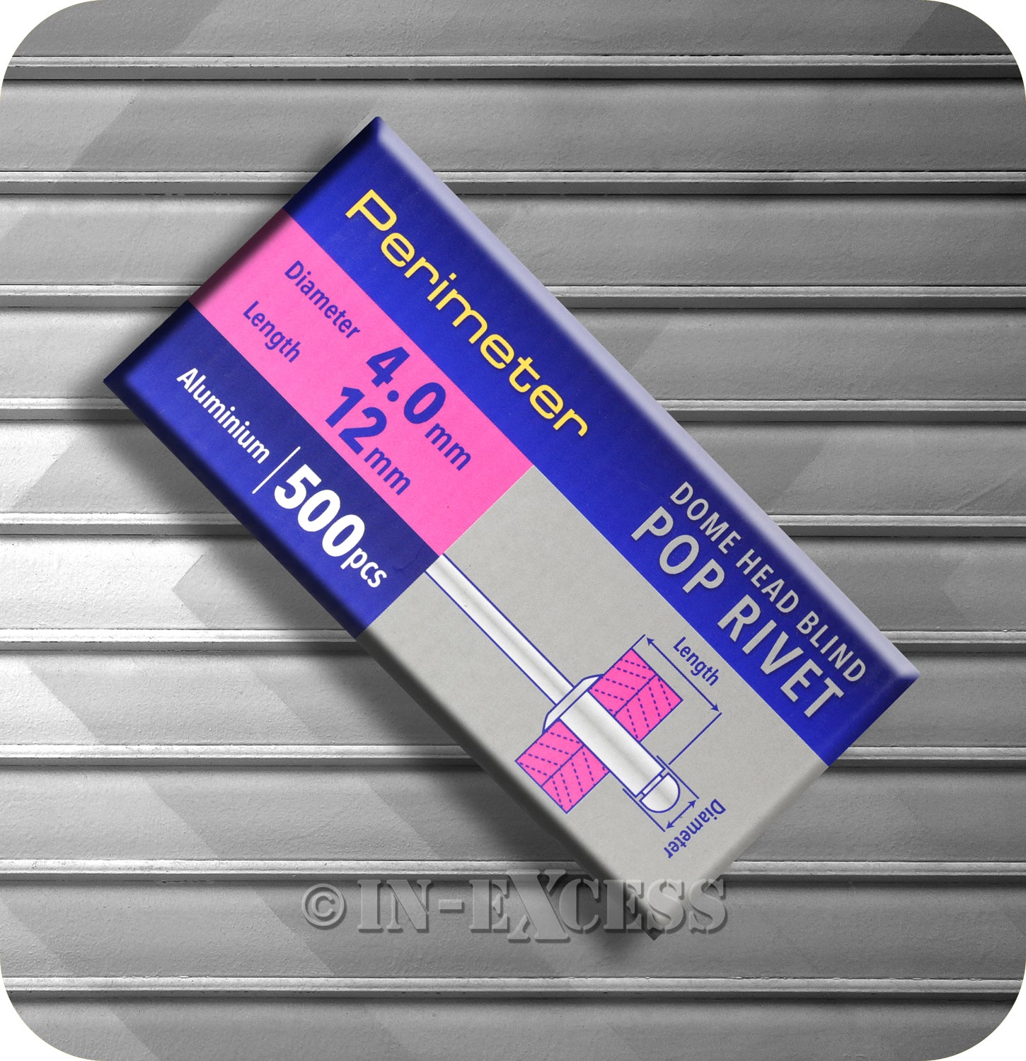 Perimeter Dome Head Aluminium Pop Blind Rivets Boxed - 4.0mm x 12mm