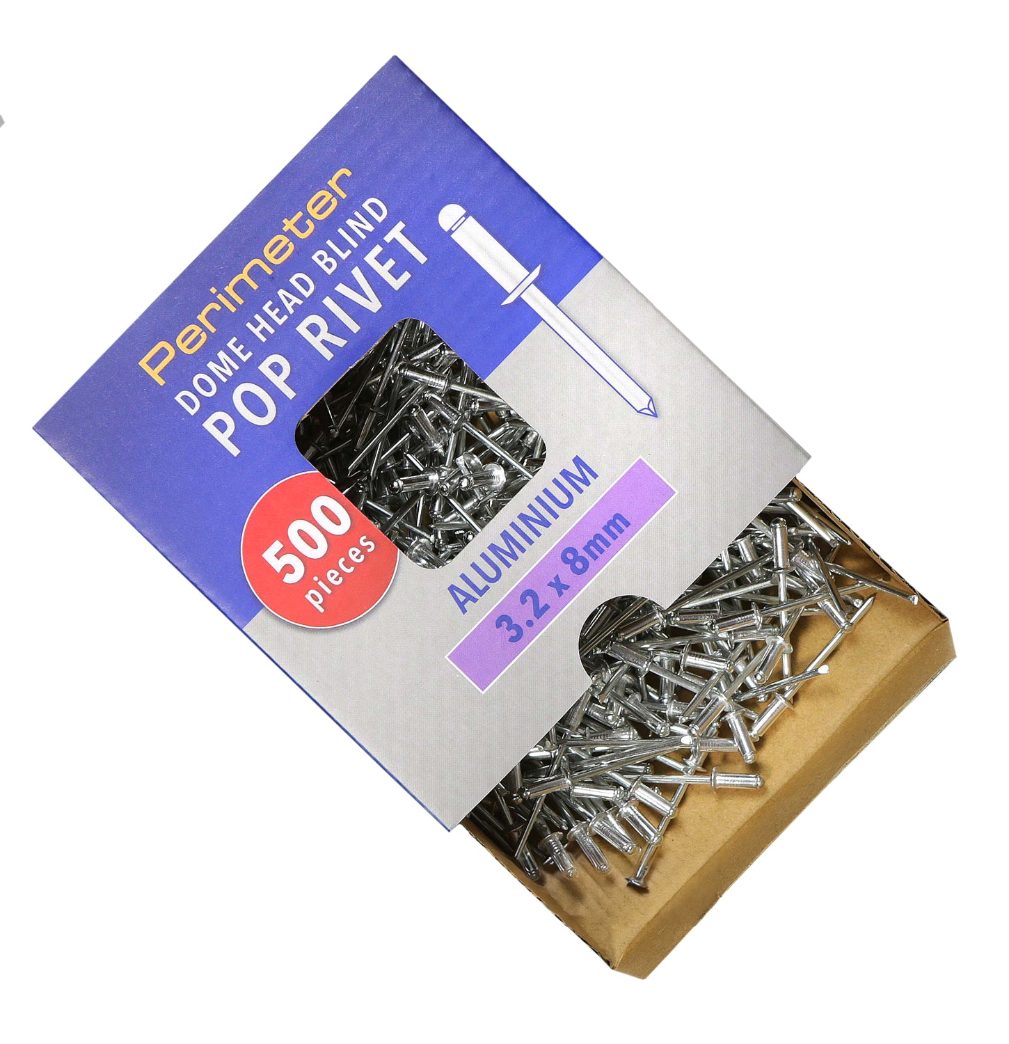 Perimeter Dome Head Aluminium Pop Blind Rivets Boxed - 3.2mm x 8mm