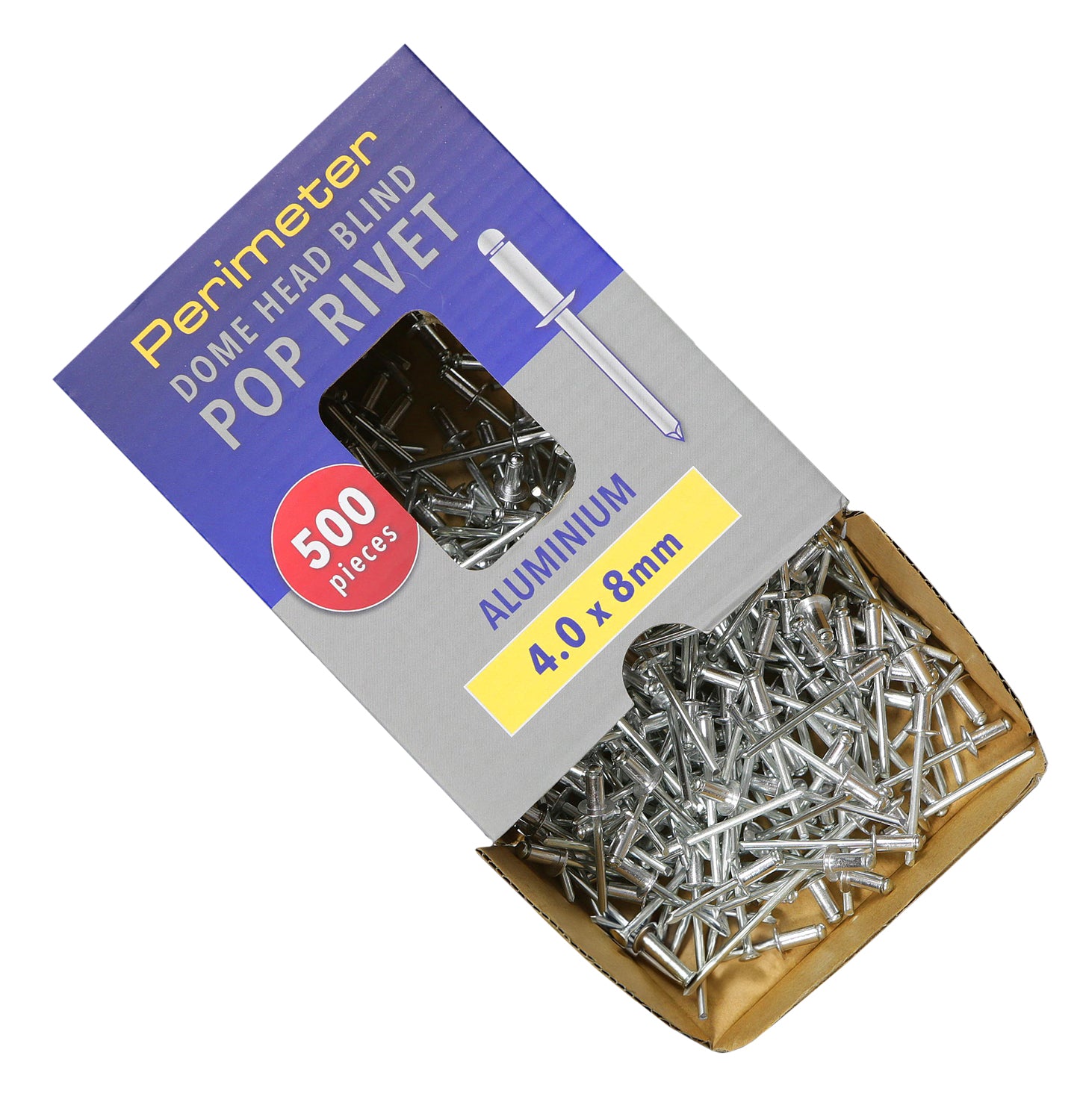 Perimeter Dome Head Aluminium Pop Blind Rivets Boxed - 4.0mm x 8mm