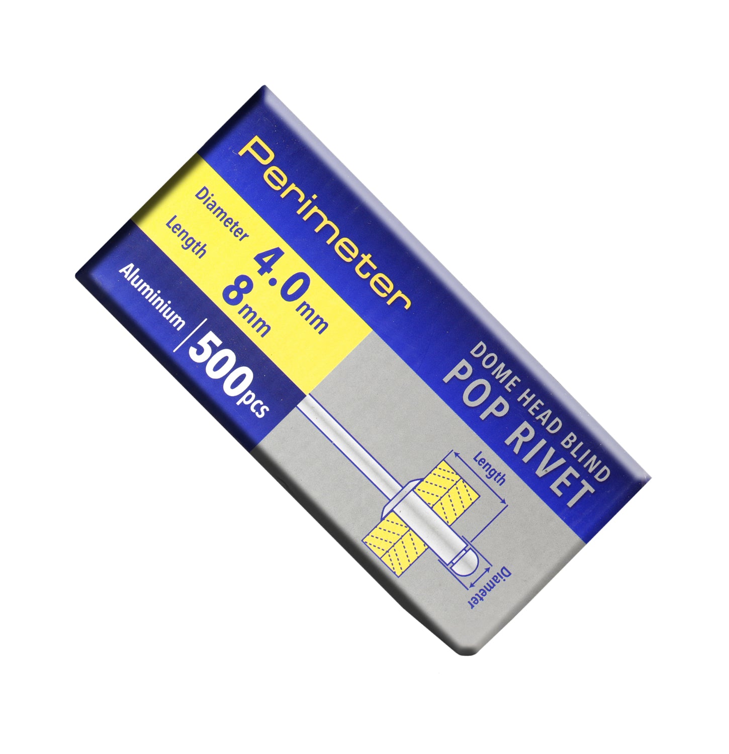Perimeter Dome Head Aluminium Pop Blind Rivets Boxed - 4.0mm x 8mm